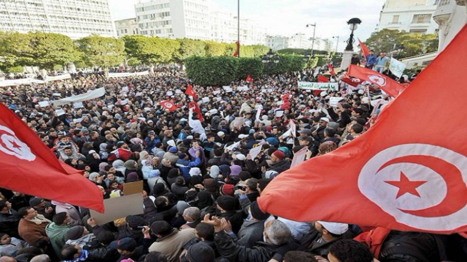 ارشيفية للاحتجاجات في تونس