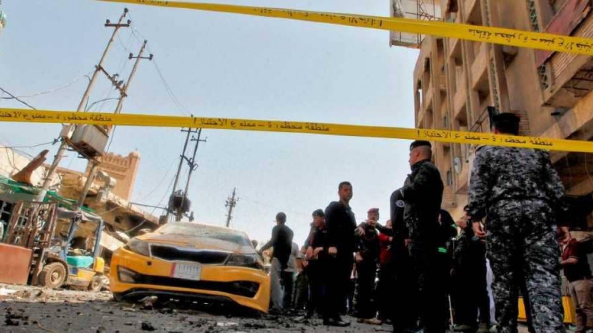 صورة أرشيفية لموقع تفجير سابق في بغداد