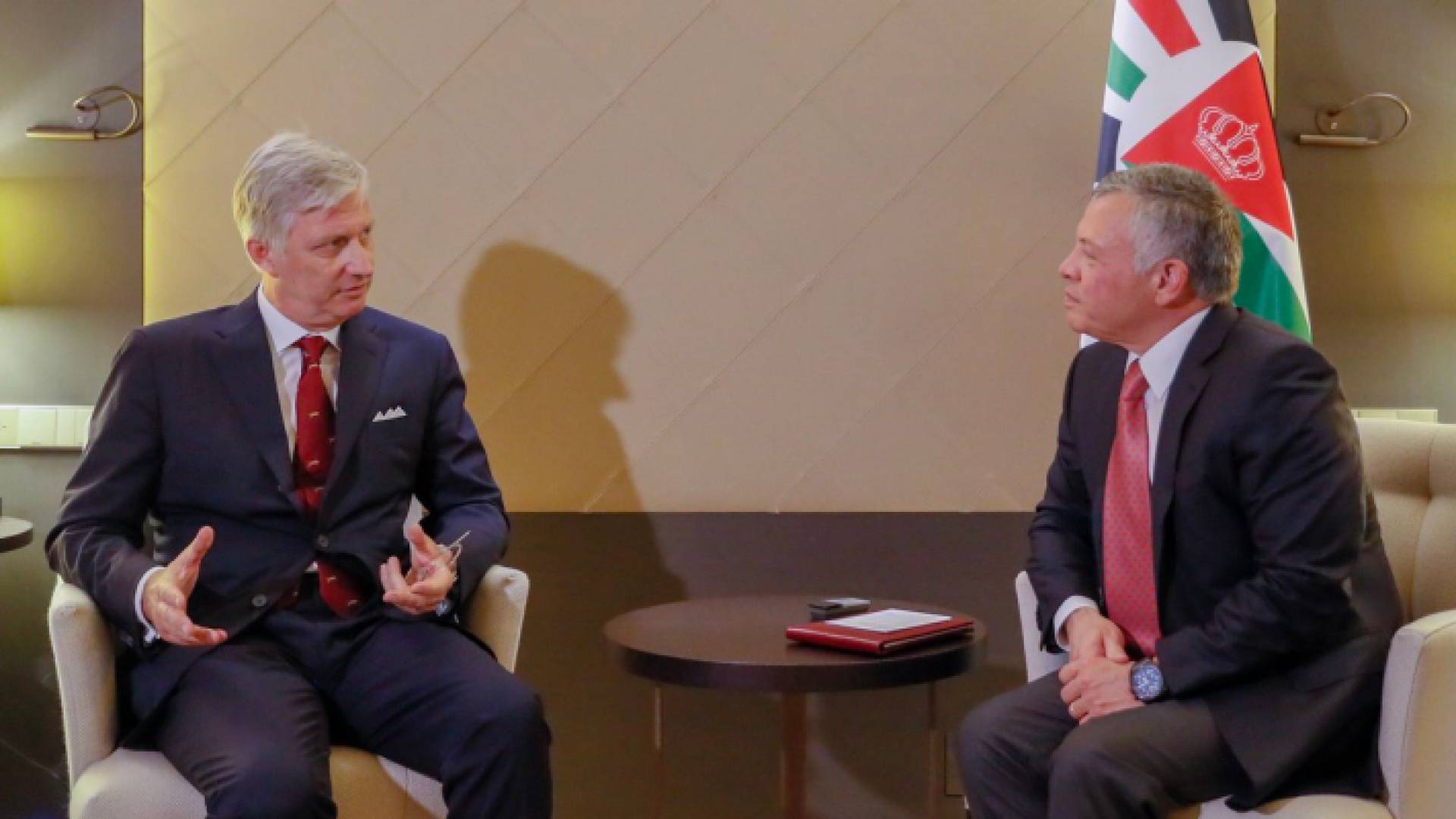 جلالة الملك عبدالله الثاني يلتقي مع جلالة الملك فيليب، ملك مملكة بلجيكا