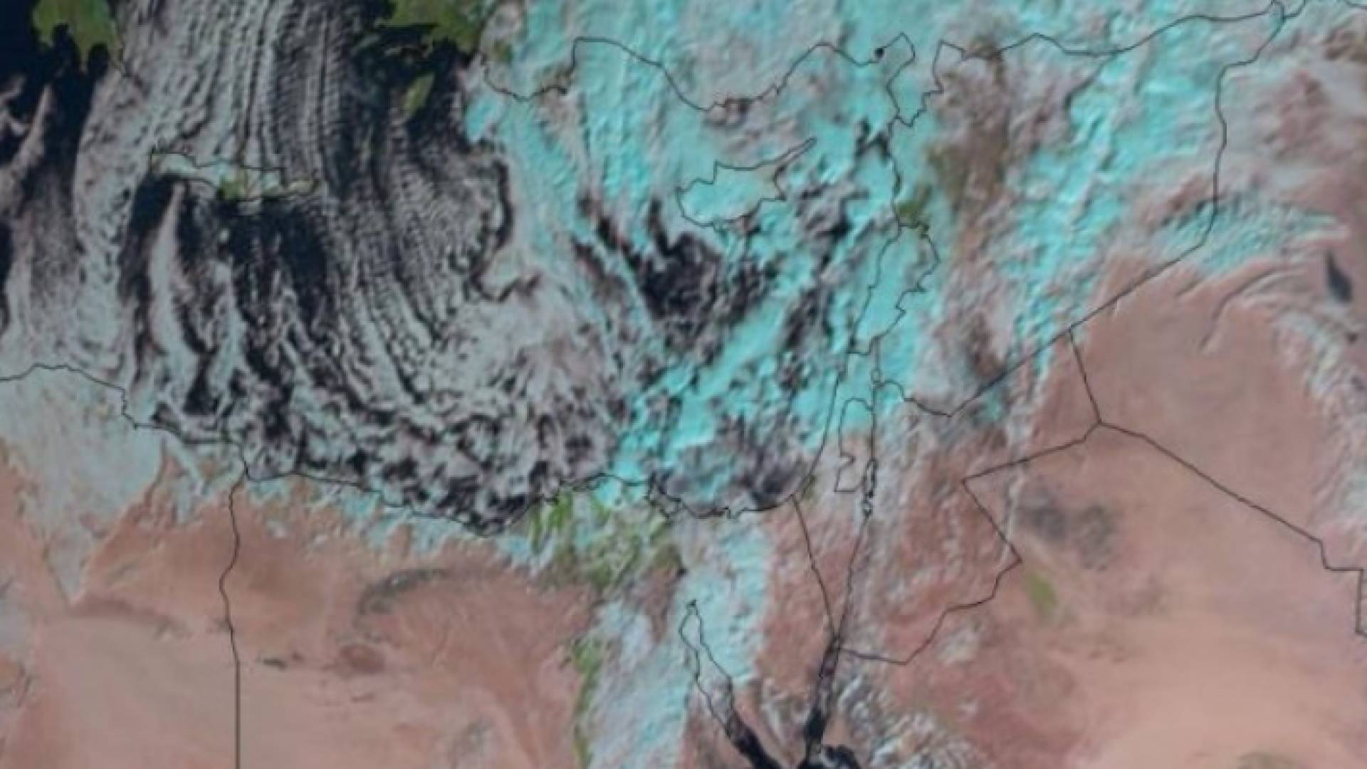 خريطة جوية تشرح حالة الطقس المقبلة عليها المملكة