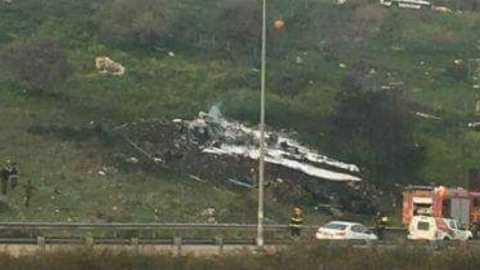 صورة من مكان سقوط الطائرة