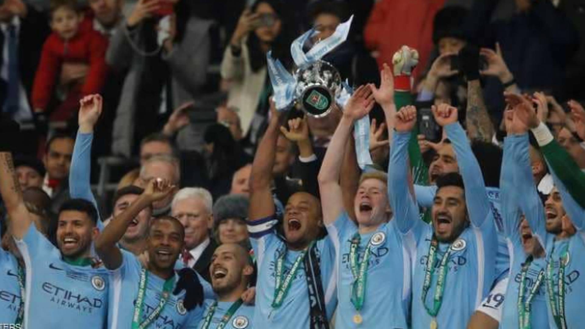 مانشستر سيتي يسحق أرسنال ويتوج بطلا لكأس الرابطة الإنجليزية