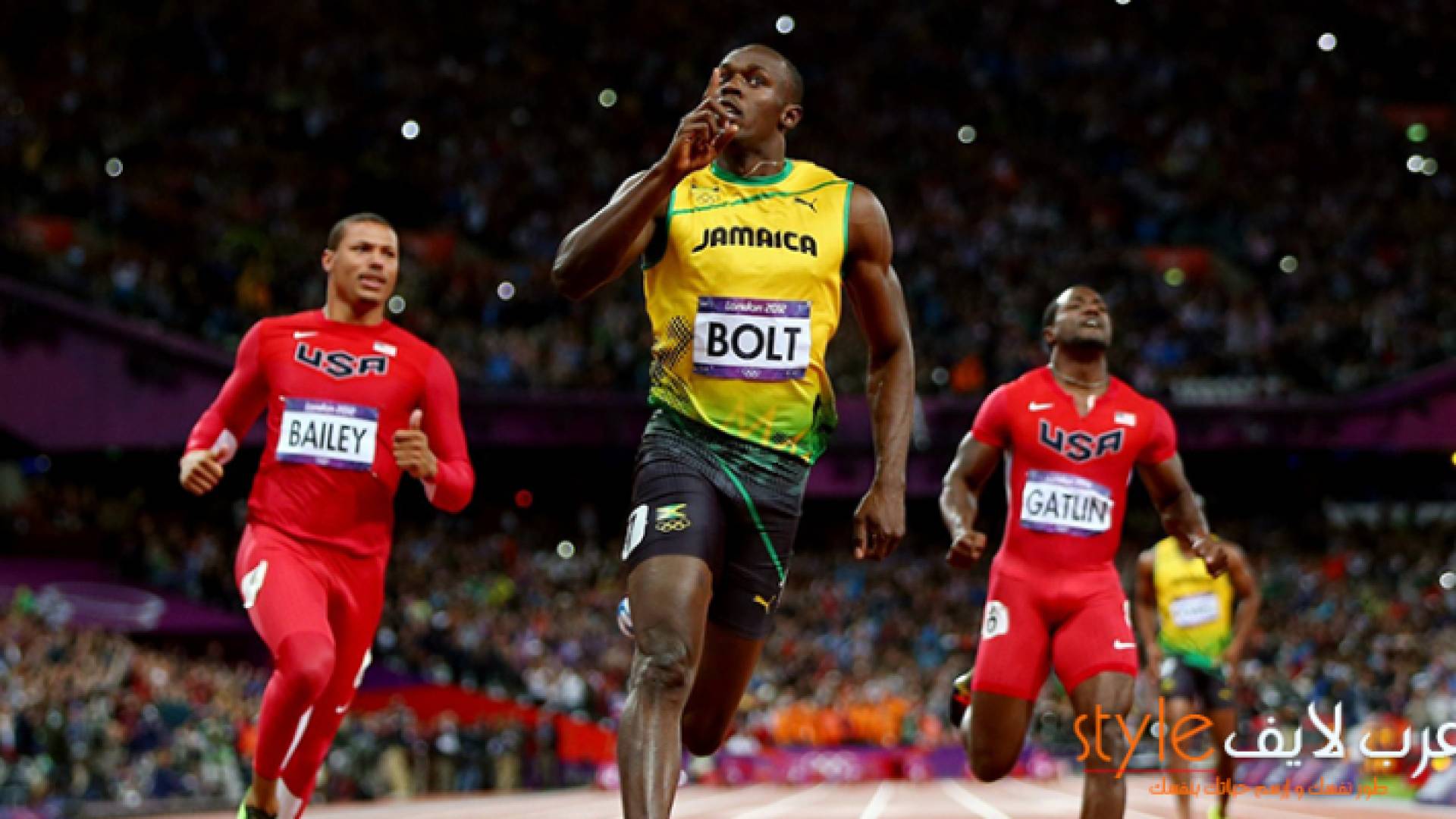 يوسين بولت بالزي الأصفر