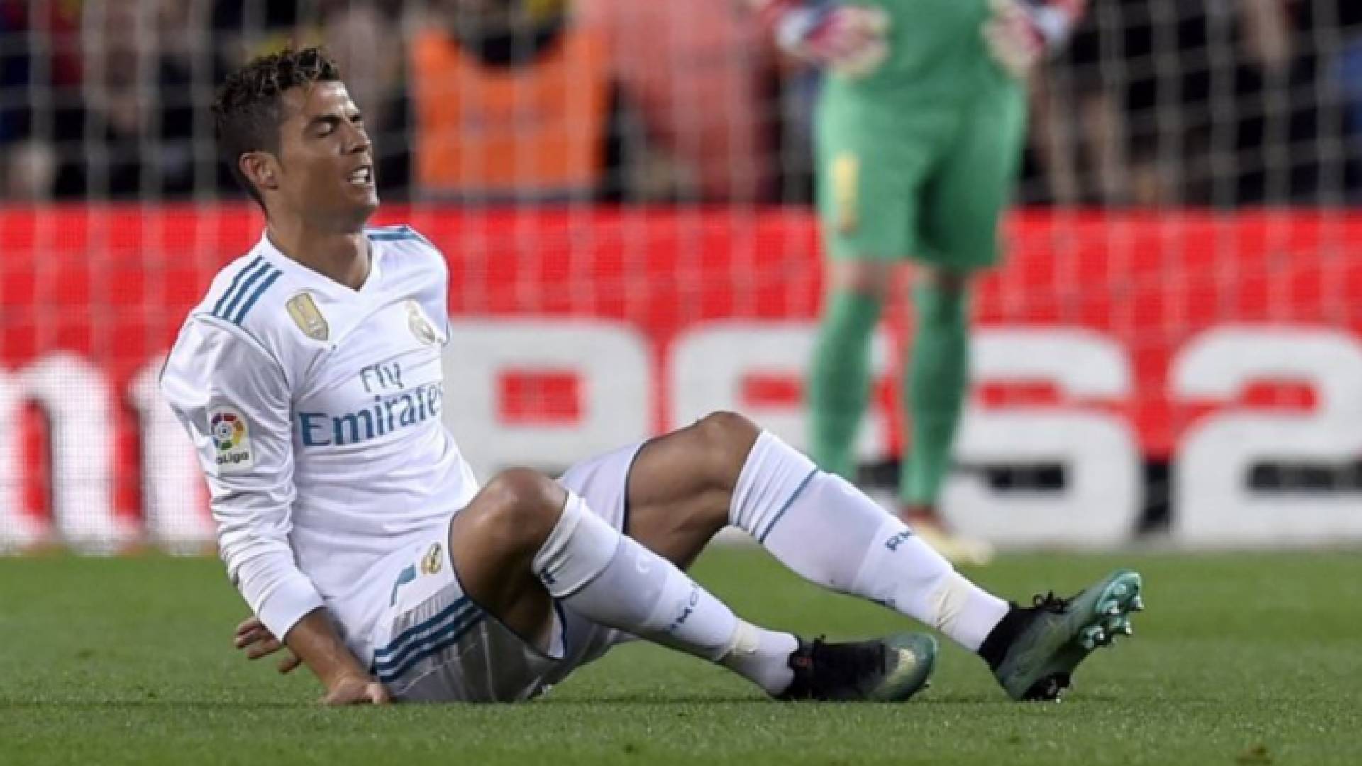 كريستيانو رونالدو بعد تعرضه للإصابة