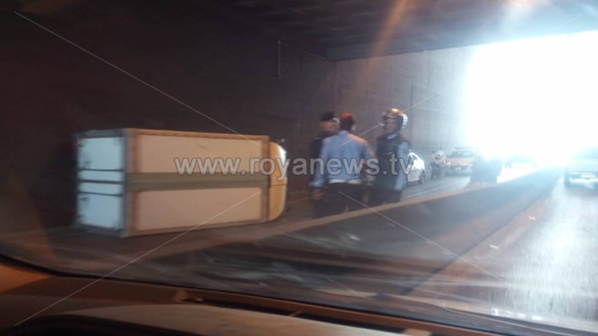 الحادث بنفق السابع باتجاه طريق المطار