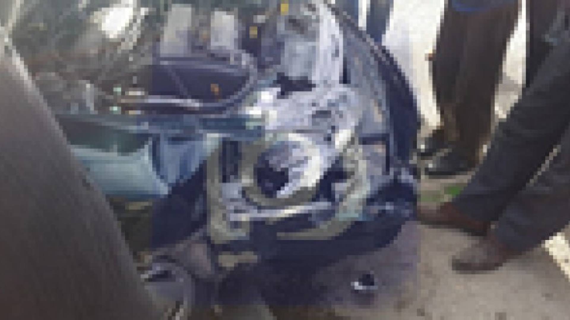 اصطدام سيارتين على مثلث الثنية في الكرك