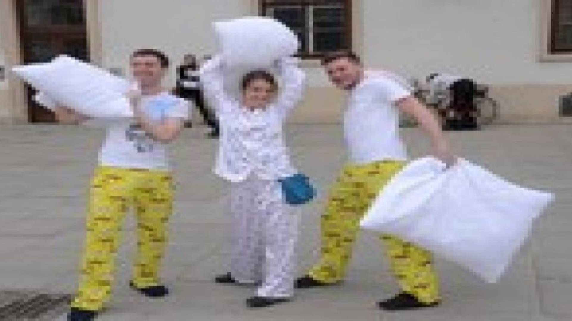 النمساويون يحتفلون باليوم العالمي لحرب الوسائد "فيديو وصور"