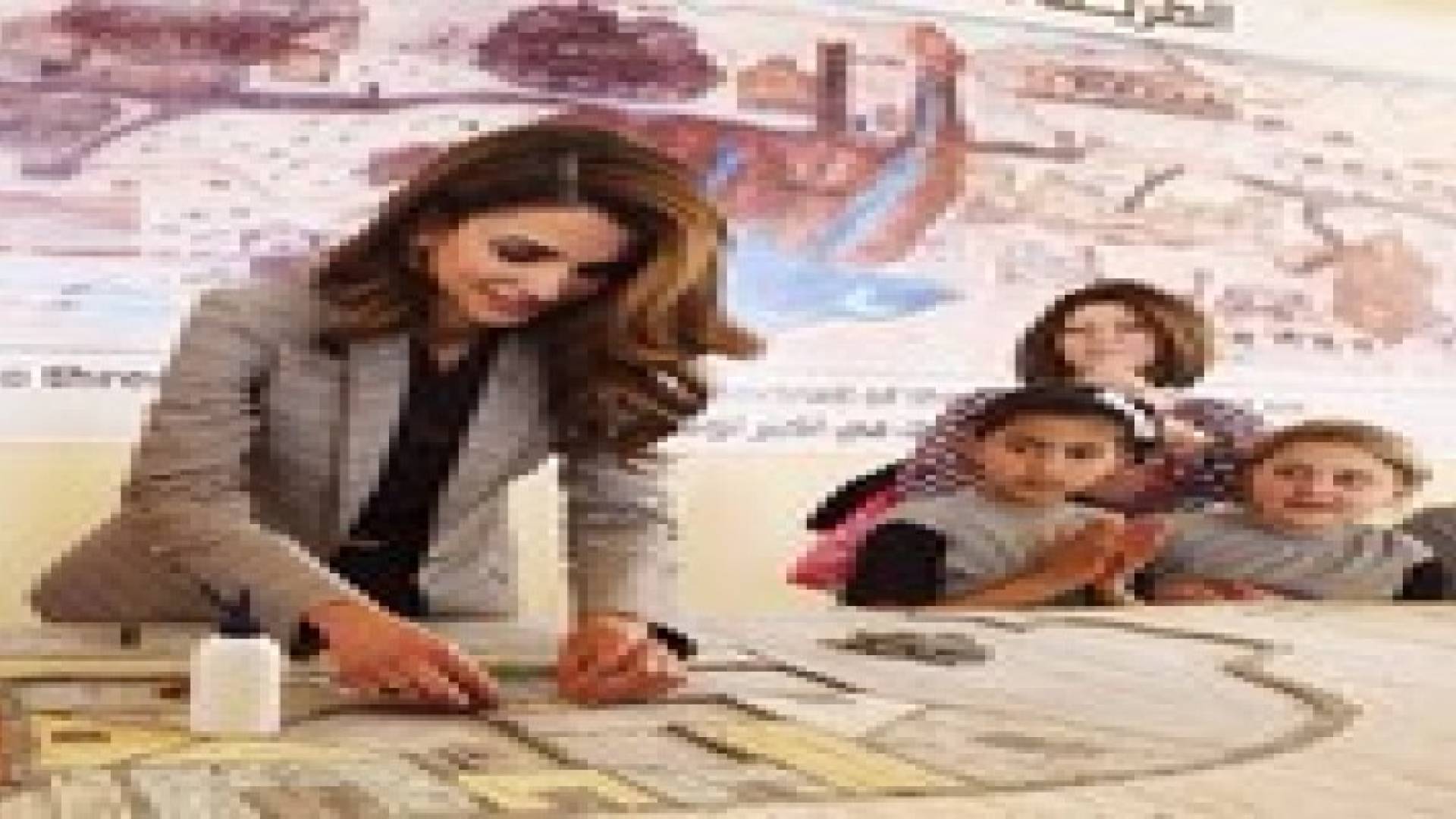 مادبا: الملكة تشارك بوضع حجر في اكبر لوحة فسيفساء في العالم