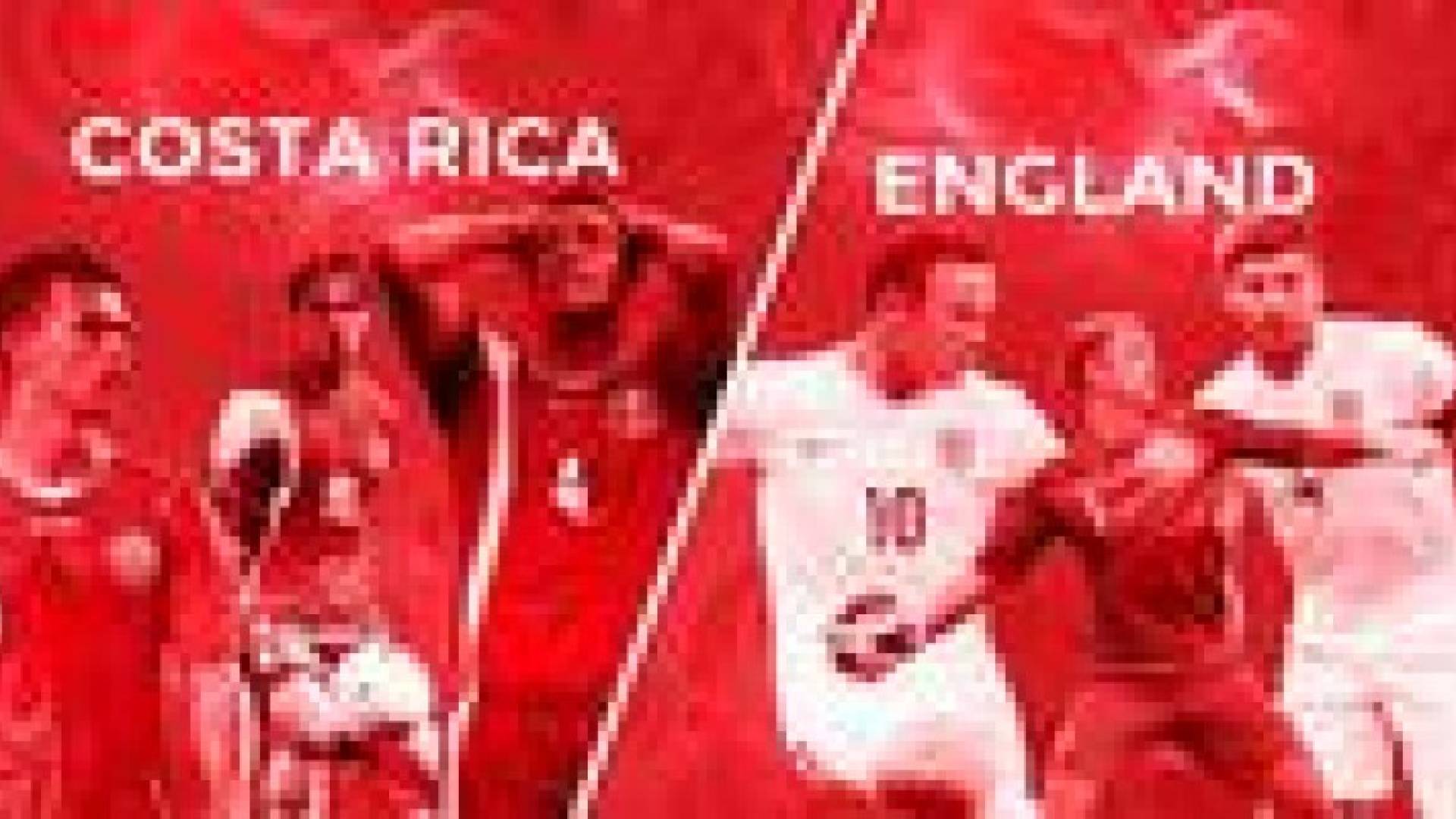 التشكيلة الرسمية لمباراة انجلترا × كوستاريكا