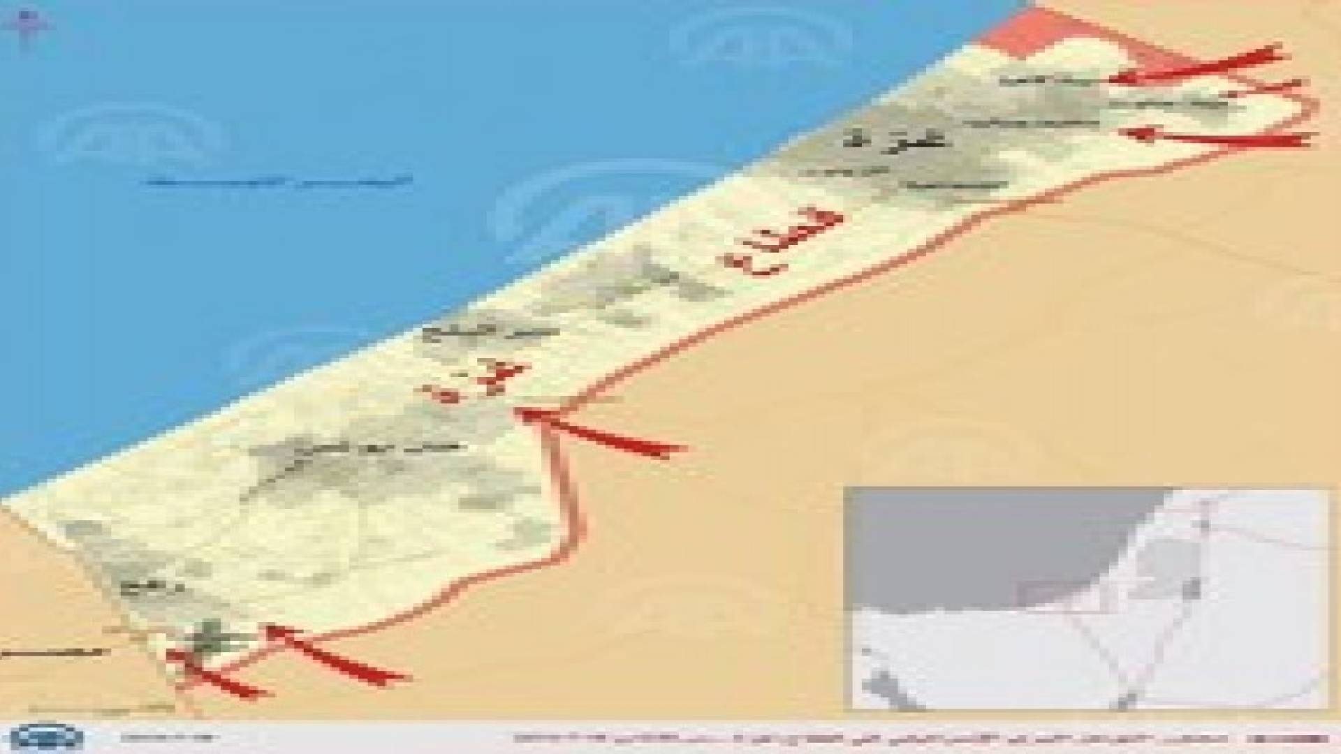 خريطة تظهر أماكن توغل قوات الاحتلال لقطاع غزة منذ فجر الجمعة