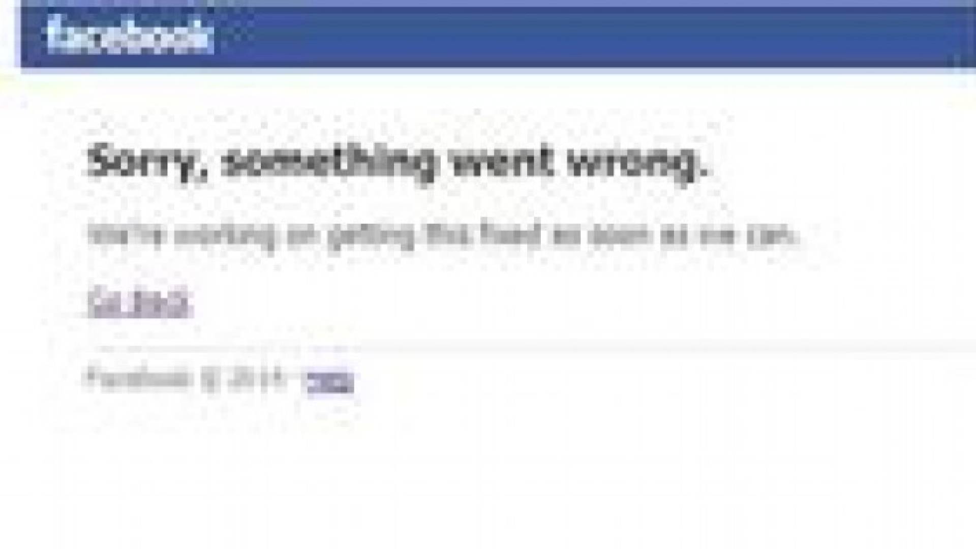 توقف فيس بوك عن العمل .. صورة