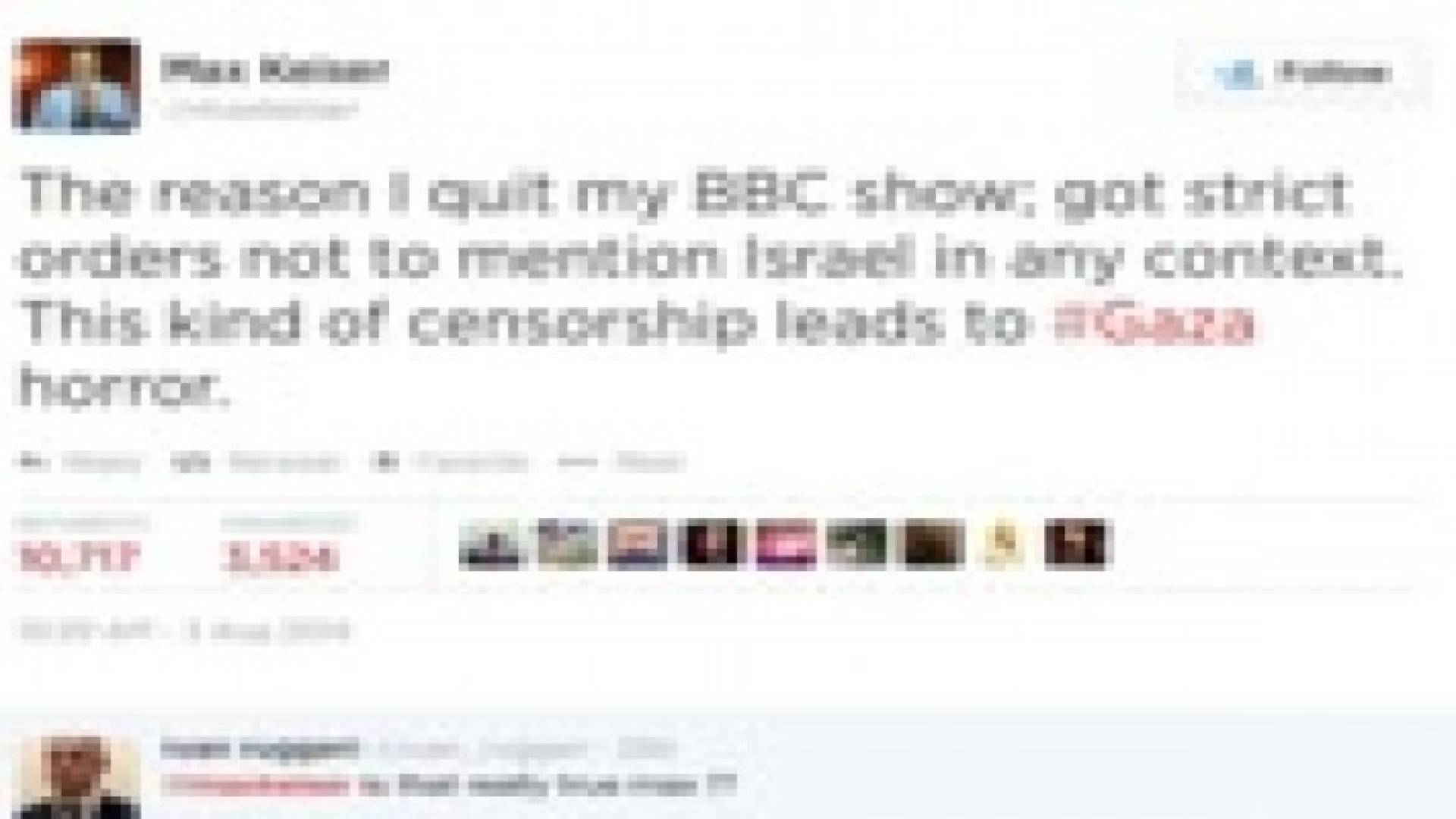 مذيع في الـ " بي بي سي " يستقيل من عمله بسبب " الانحياز " للاحتلال