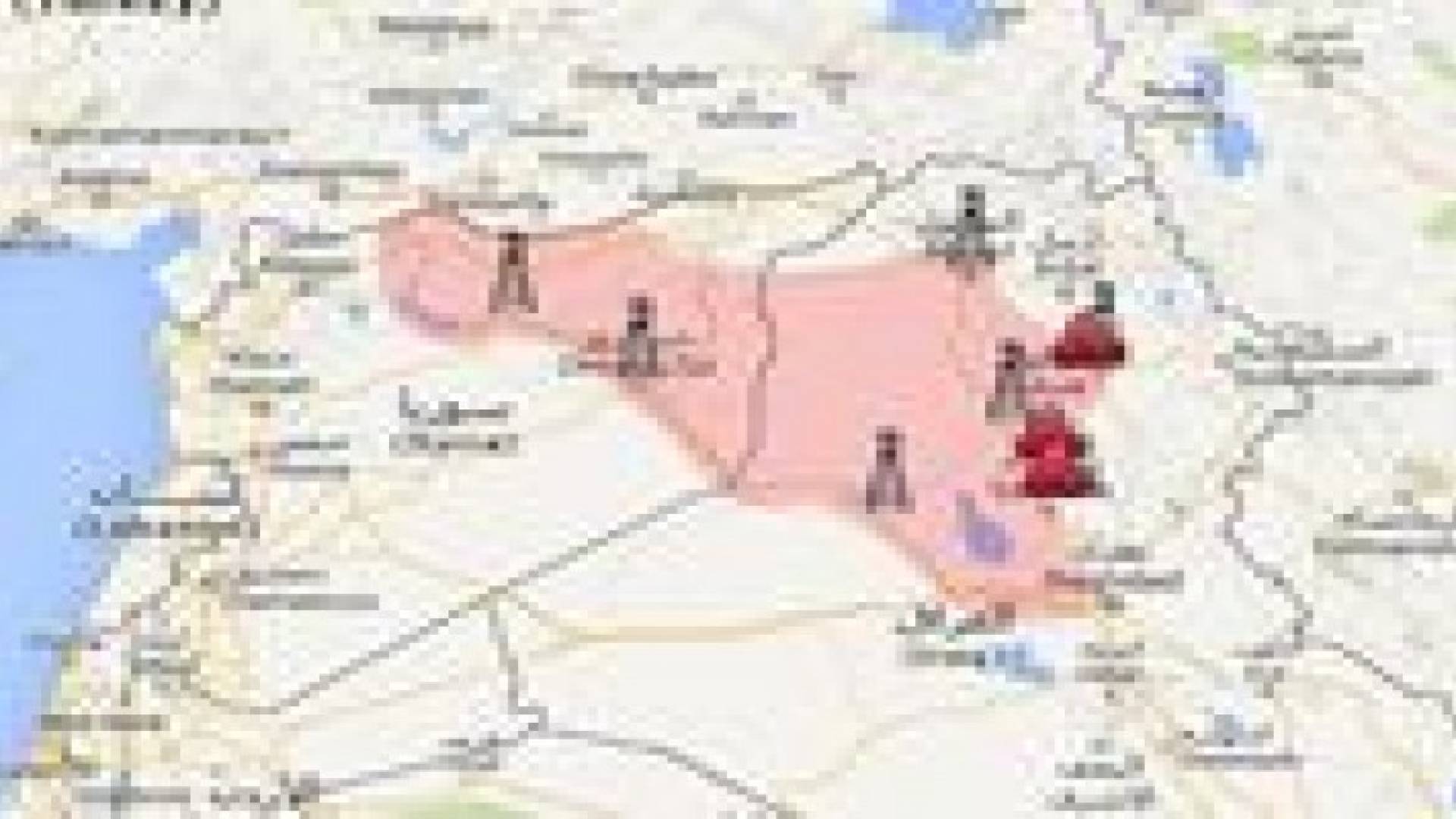 خريطة انتشار "داعش " في المنطقة