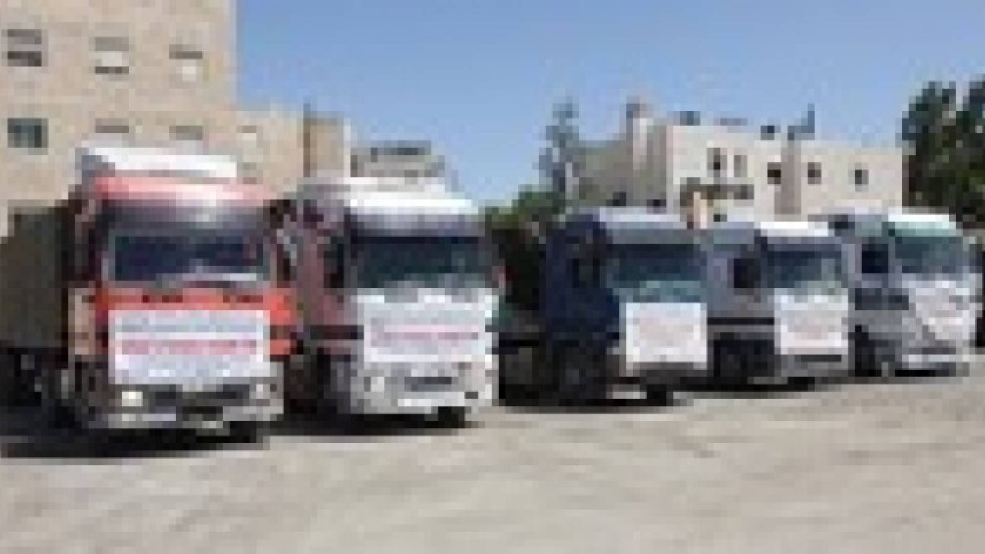 الهيئة الخيرية تسير قافلة مساعدات الى غزة