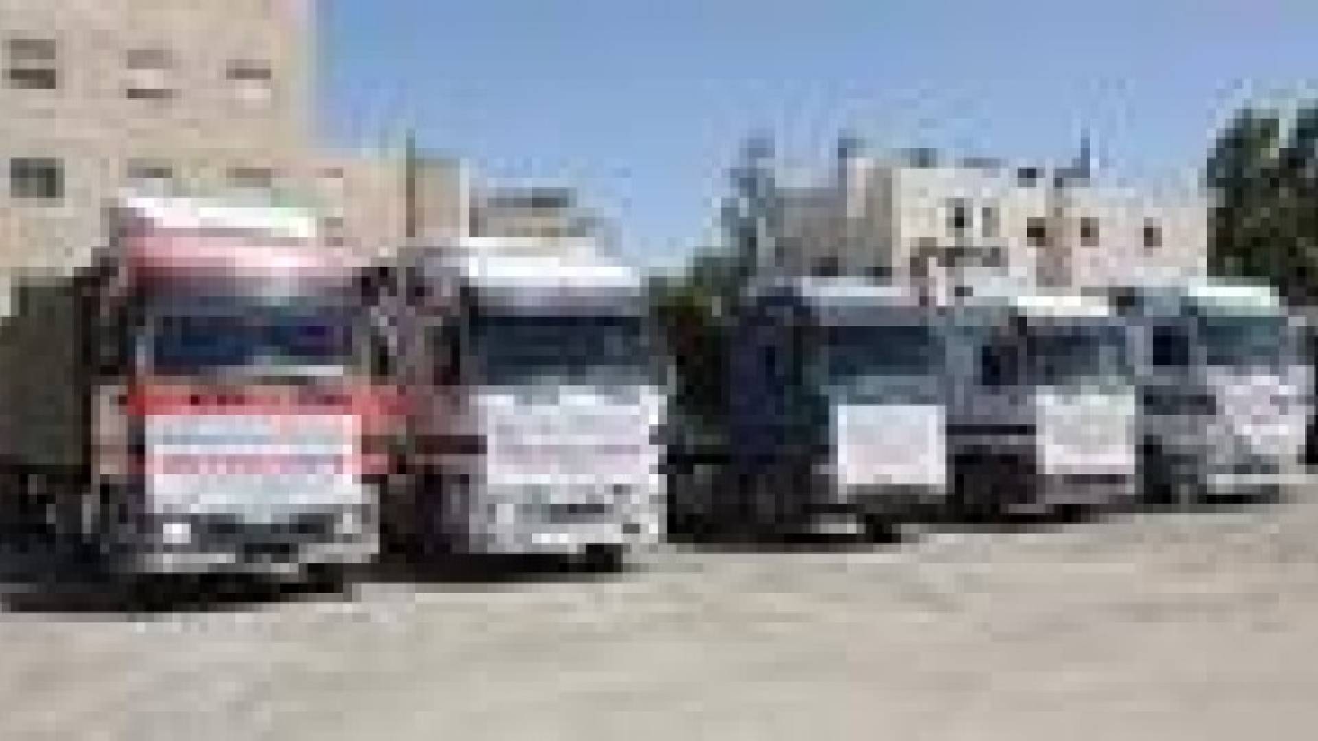 الهيئة الخيرية تسير قافلة مساعدات انسانية الى غزة
