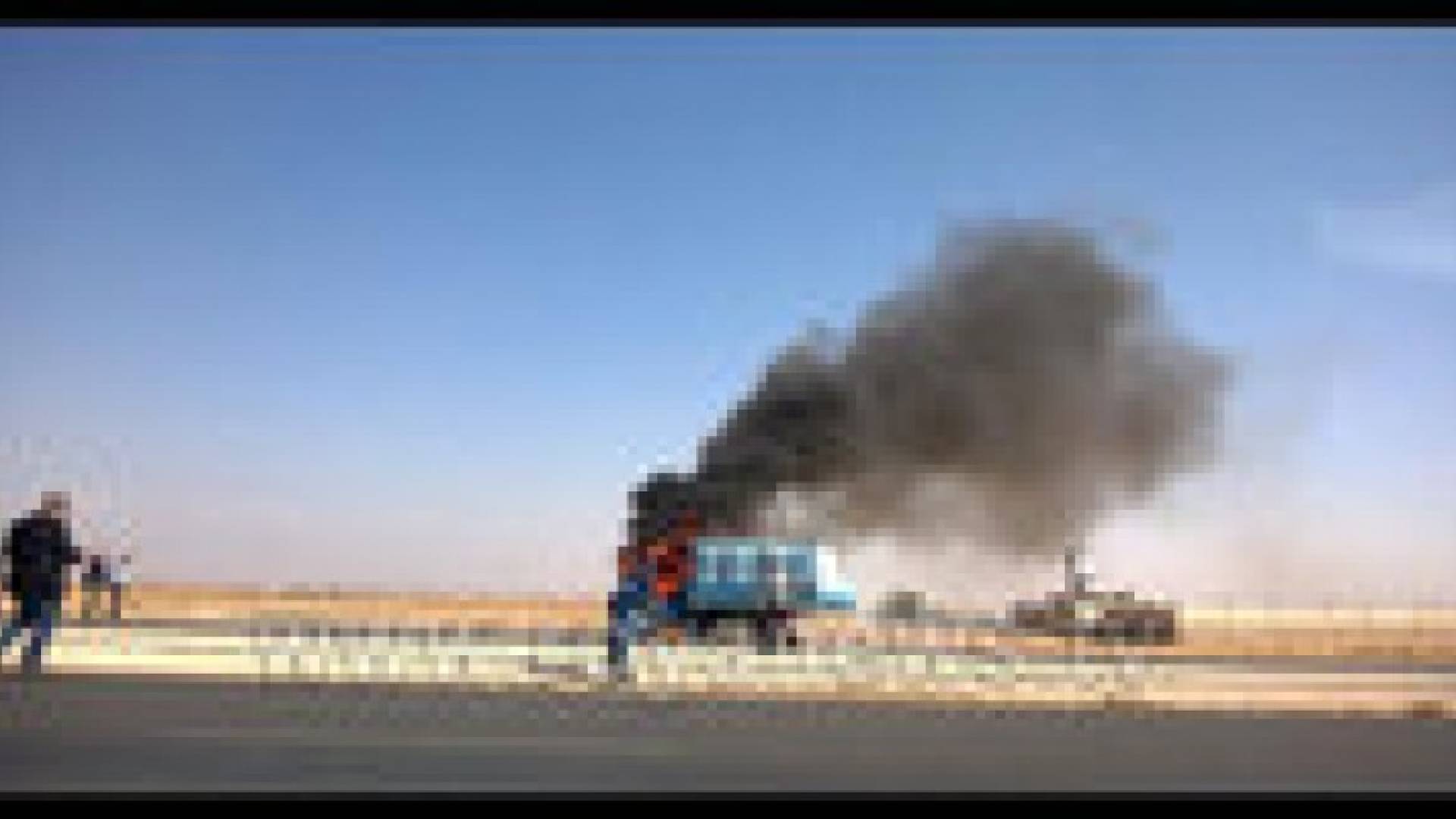 المفرق : حريق في شاحنة بمنطقة الخالدية دون اصابات .. صورة