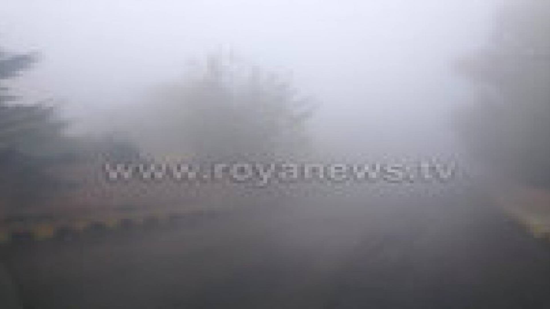 بالصور : الضباب يسبب أزمة سير وانزلاقات في الفحيص