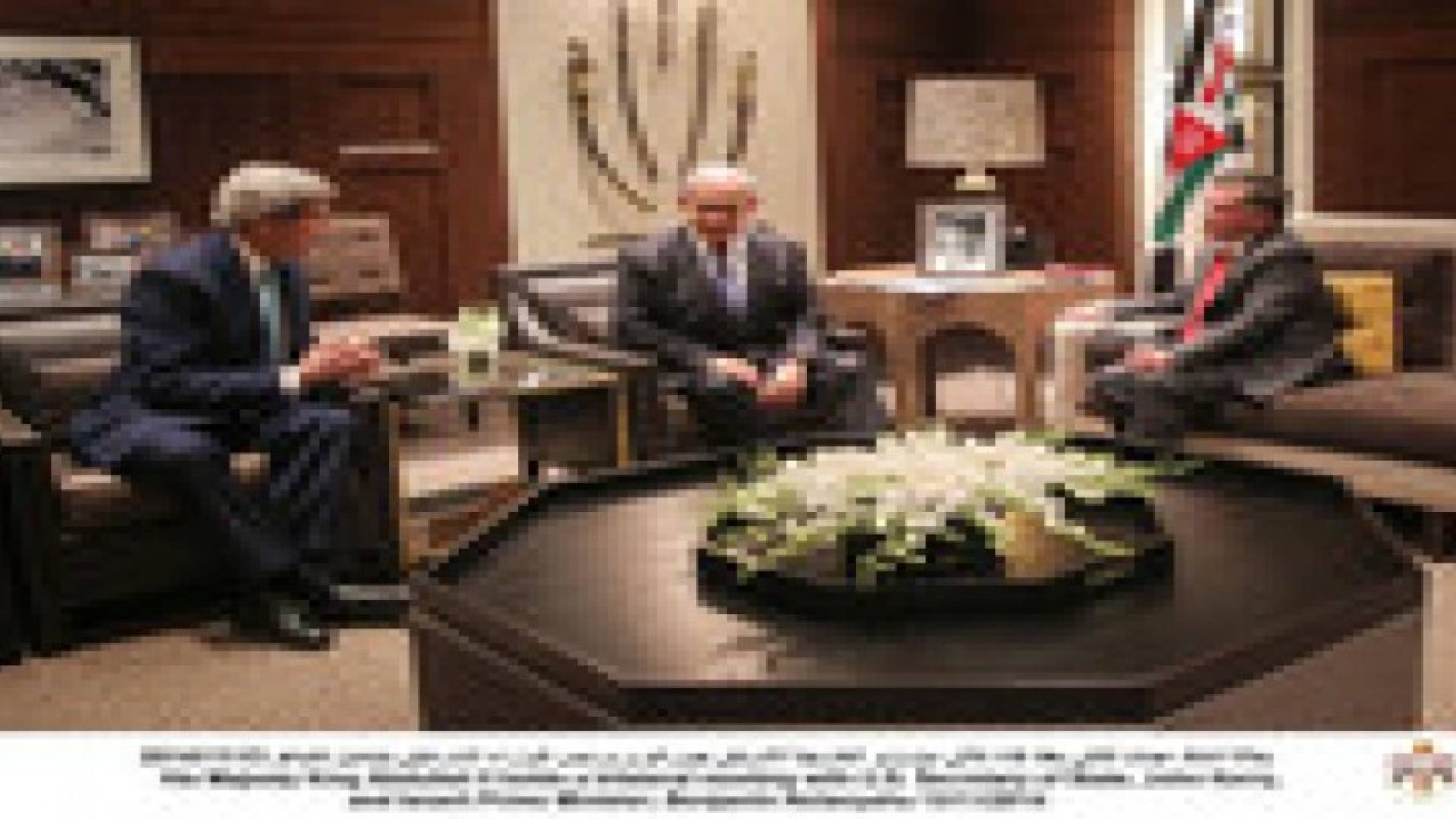 الملك يلتقي وزير الخارجية الأميركي ورئيس الوزراء الإسرائيلي