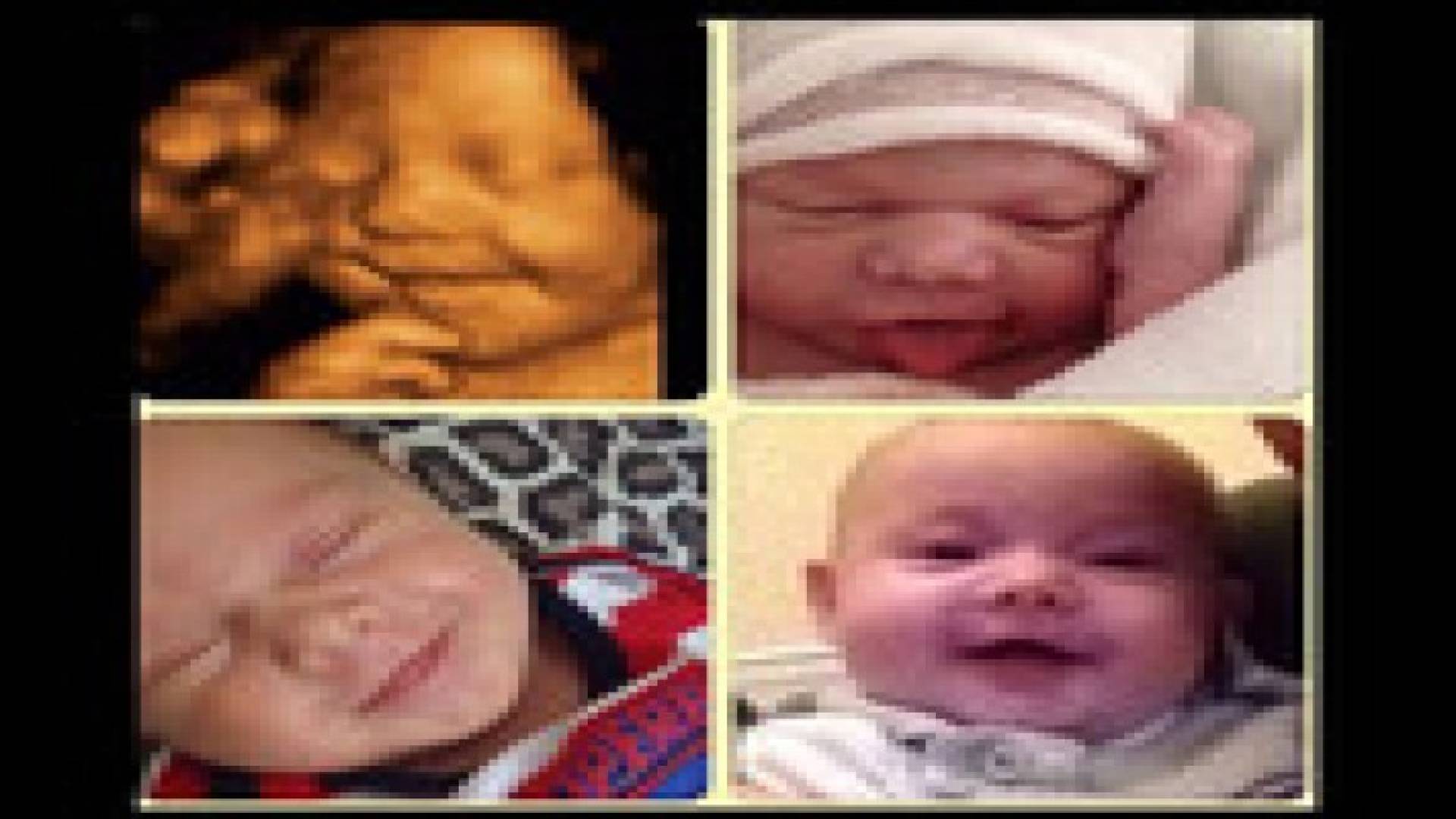 طفل سعيد منذ كان جنينا في رحم أمه