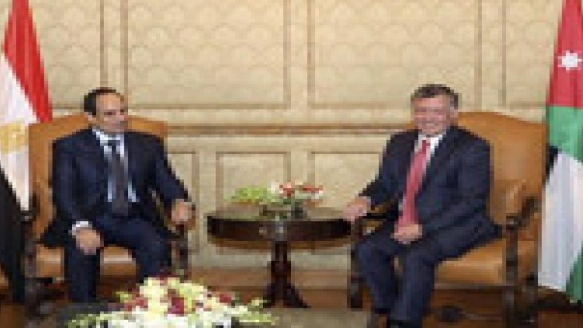 الملك عبدالله الثاني يجري مباحثات مع الرئيس المصري عبدالفتاح السيسي في قصر رغدان العامر