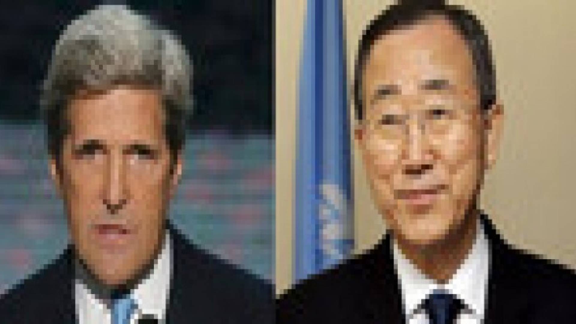 كي مون وكيري يبحثان استئناف المفاوضات بشأن القضية الفلسطينية