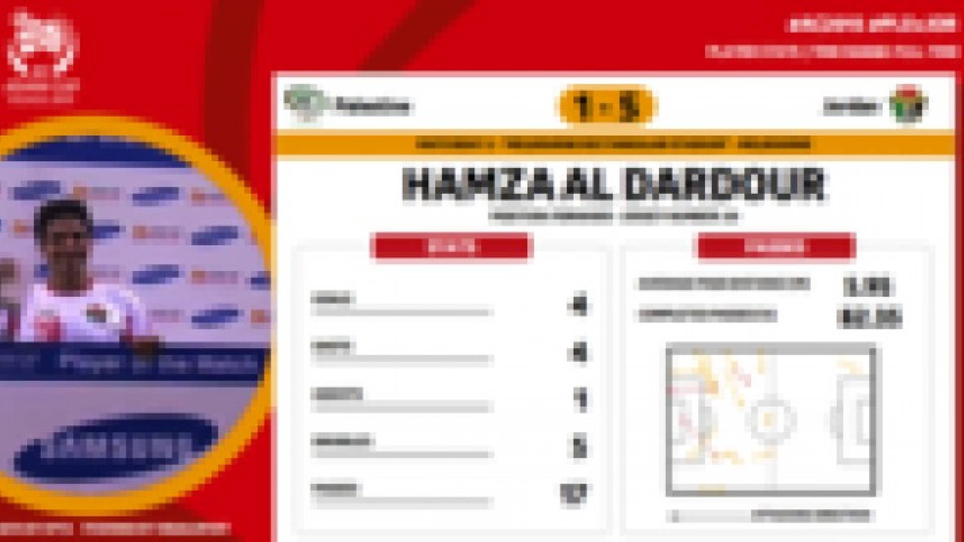 الدردور افضل لاعب في مباراة النشامى و فلسطين