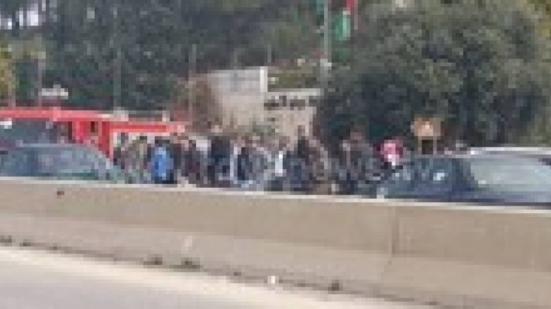 حادث سير يسبب أزمة خانقة على طريق اربد - عمان .. صور