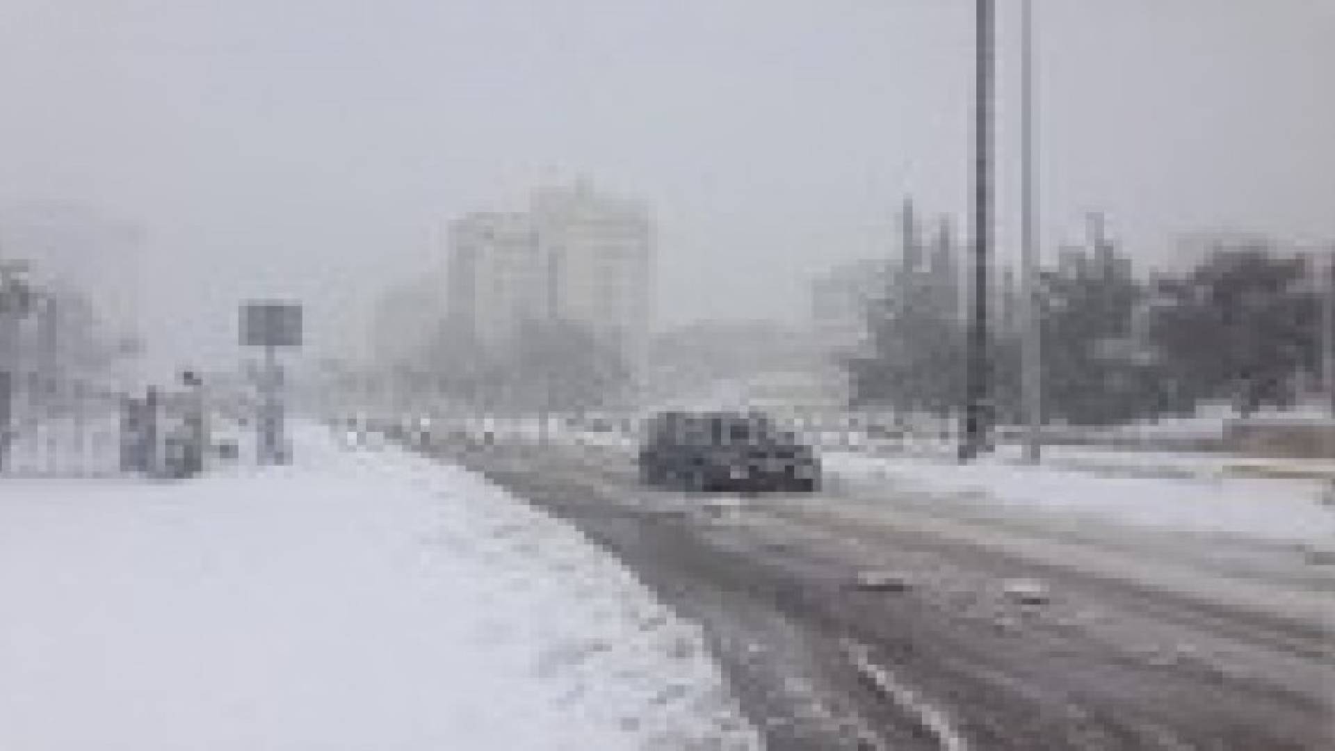 كميات تراكم الثلوج بعد مرور الجبهة الهوائية الباردة الاولى