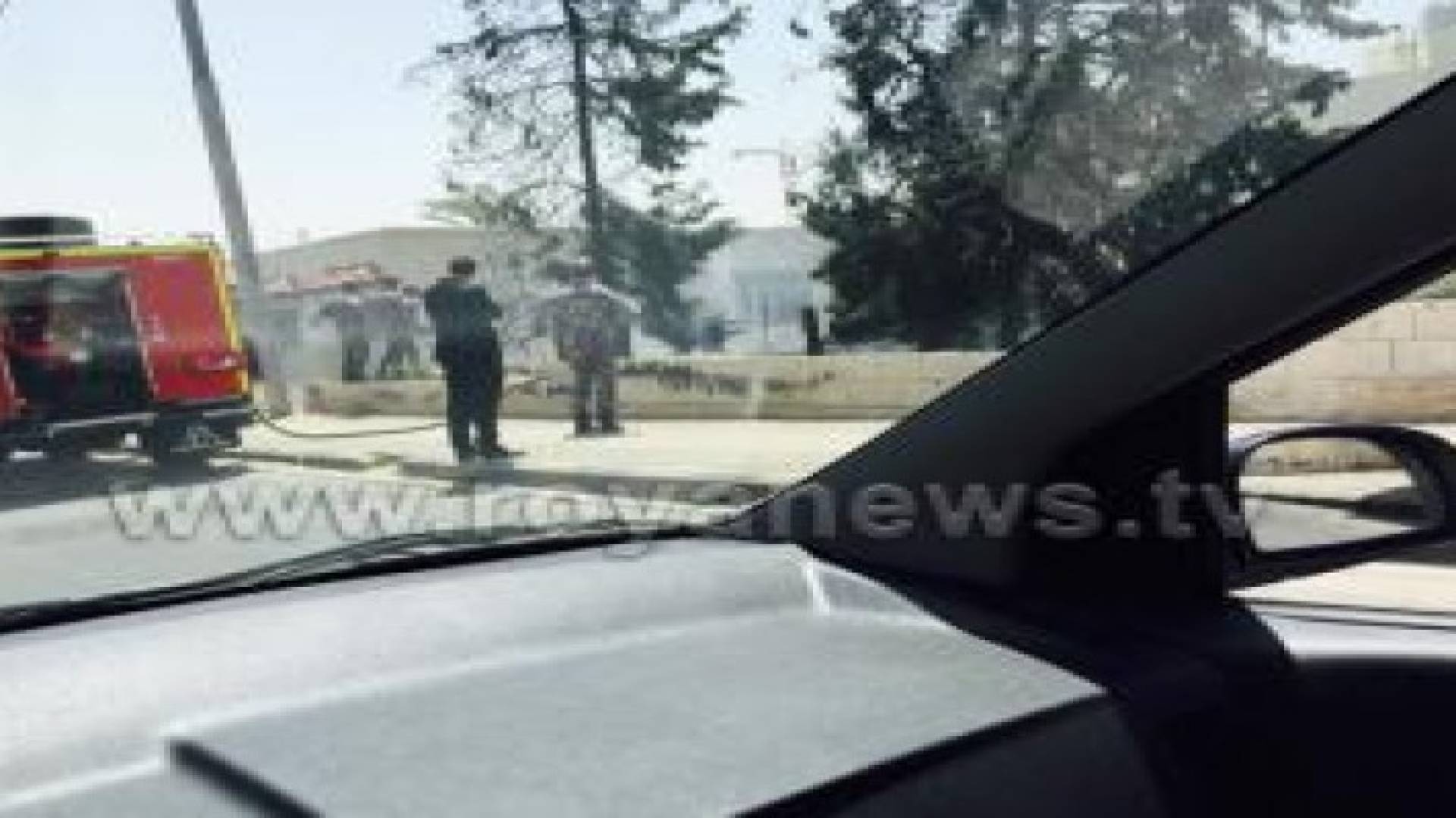 بالصور: حريق قرب الدوار السادس بالعاصمة عمان
