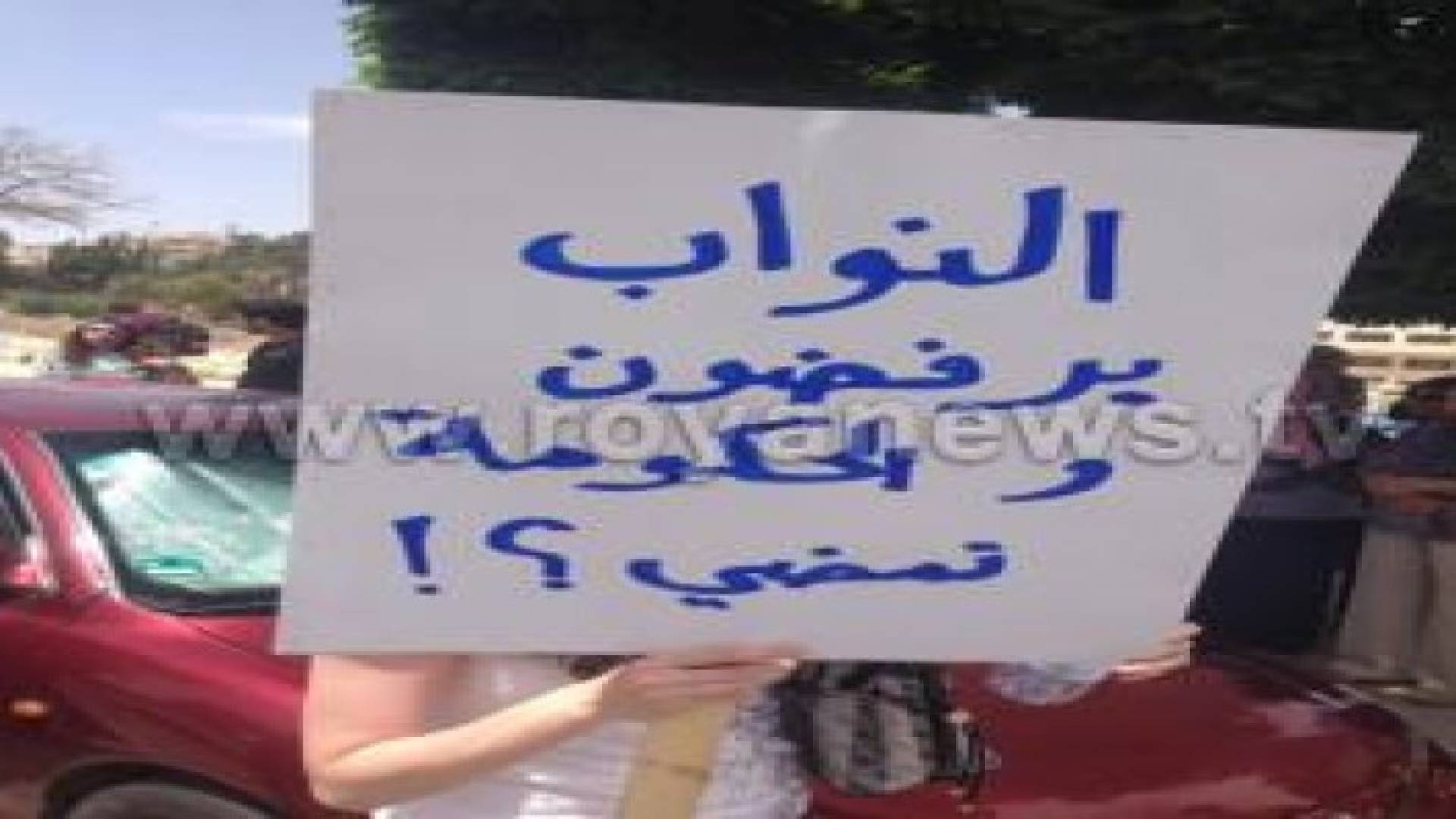 الحملة الوطنية لاسقاط اتفاقية الغاز تعتصم امام مجلس النواب ... صور