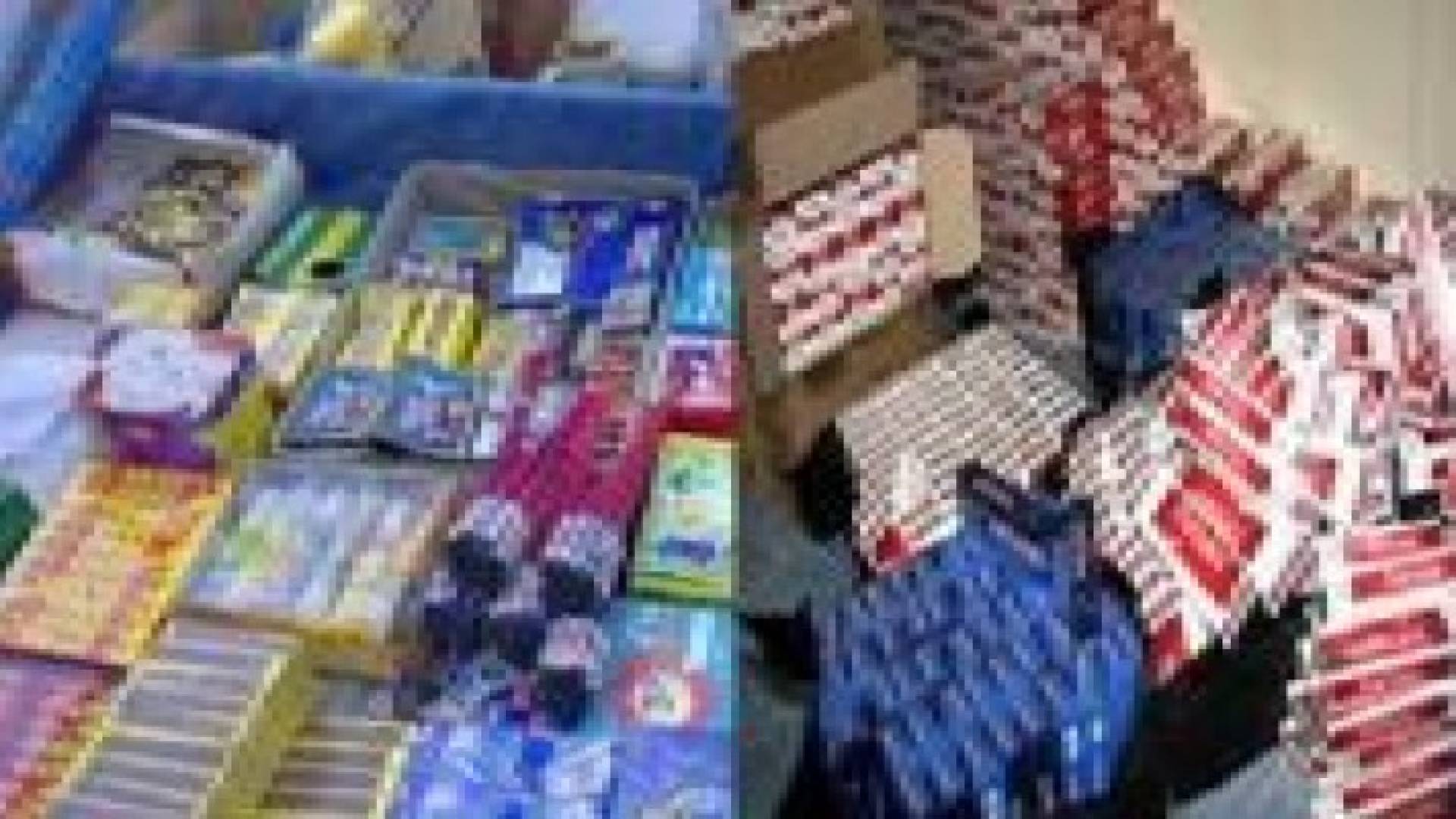 احباط محاولة تهريب 31 طن من القهوة وآلاف العلب من السجائر والألعاب النارية