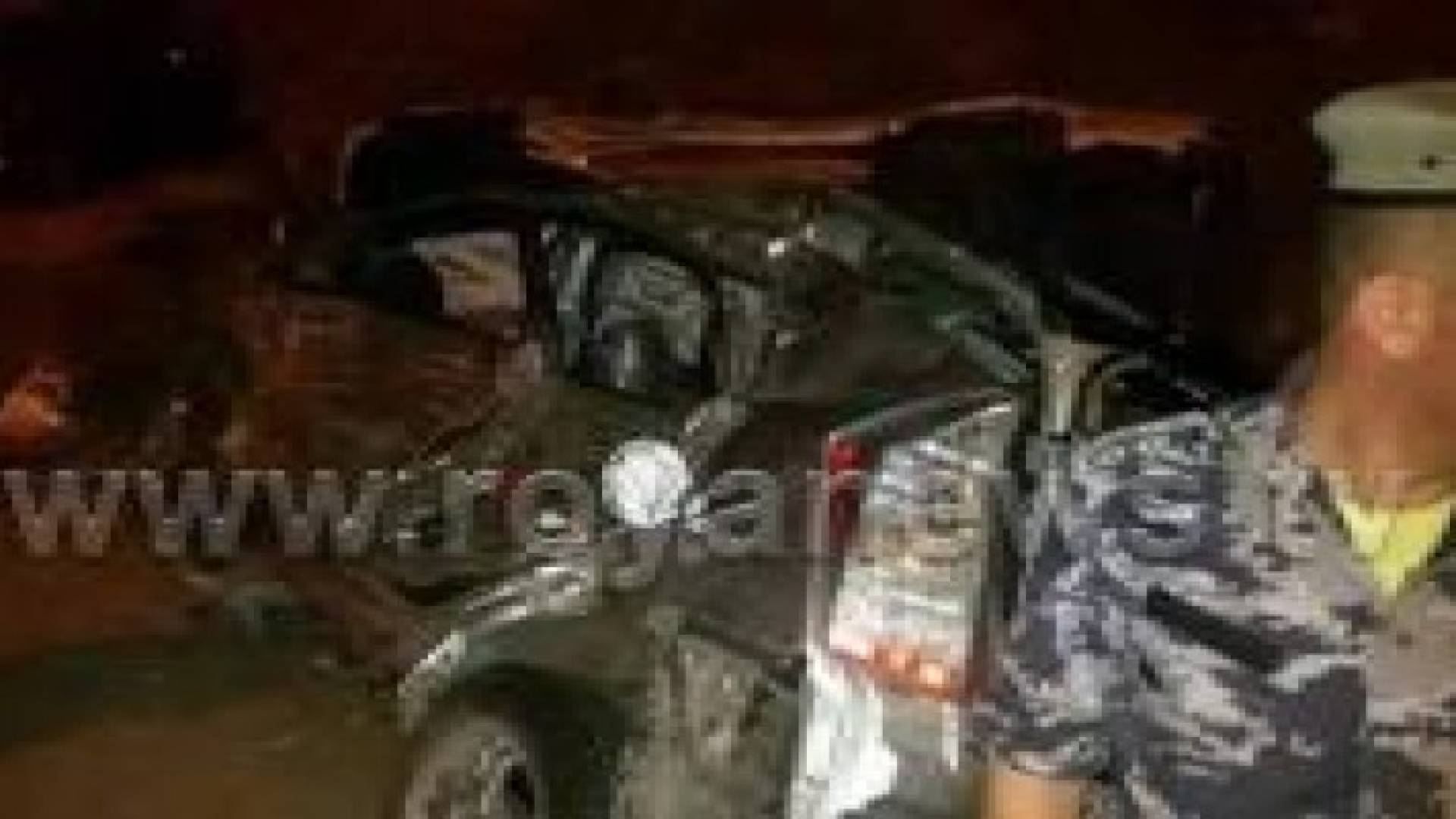 شاهد بالصور : 24 اصابة في تدهور شاحنة واصطدامها بـ 10 مركبات في جرش