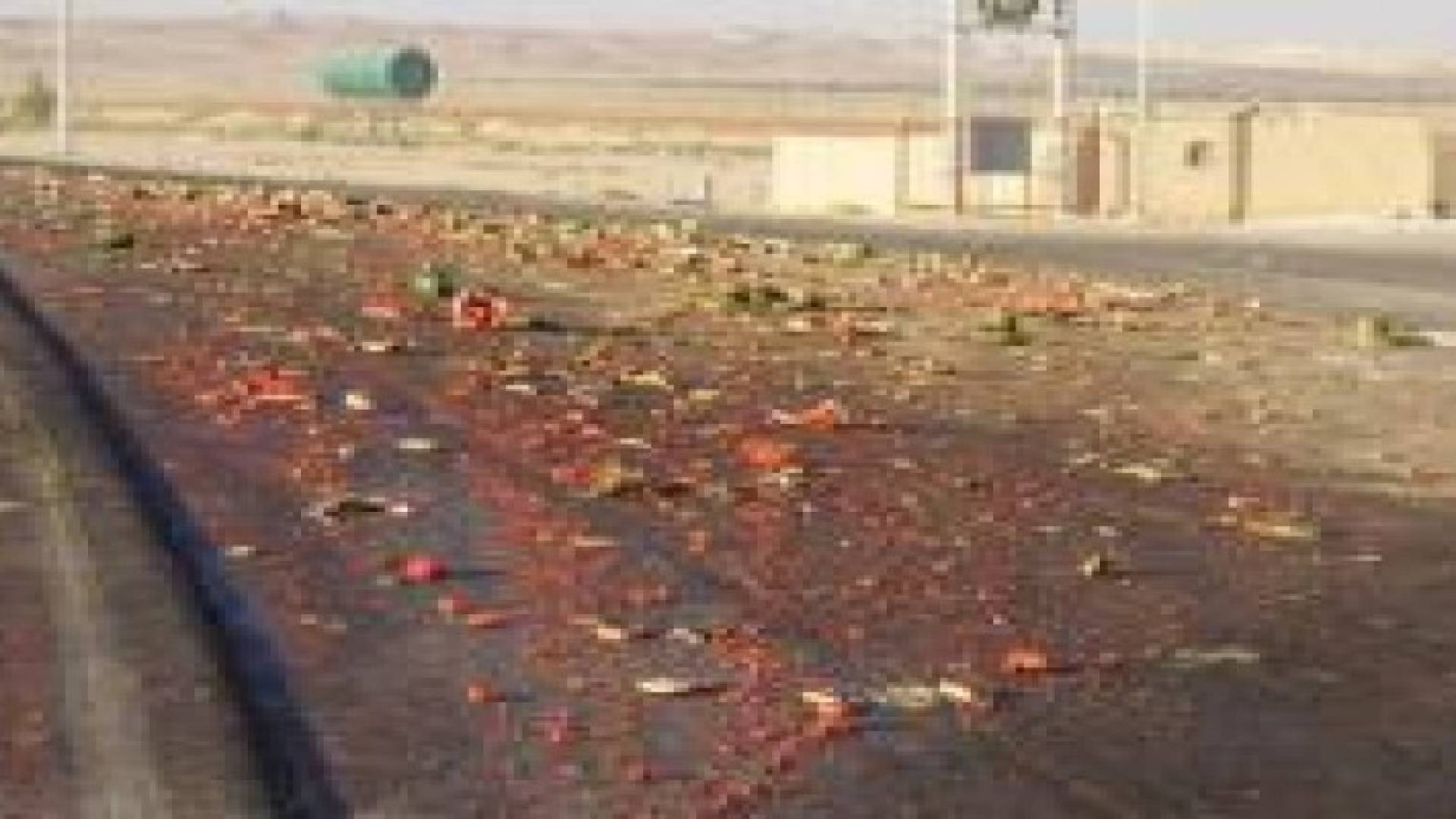 3 اصابات في حادث تصادم على طريق الحسا.. صور