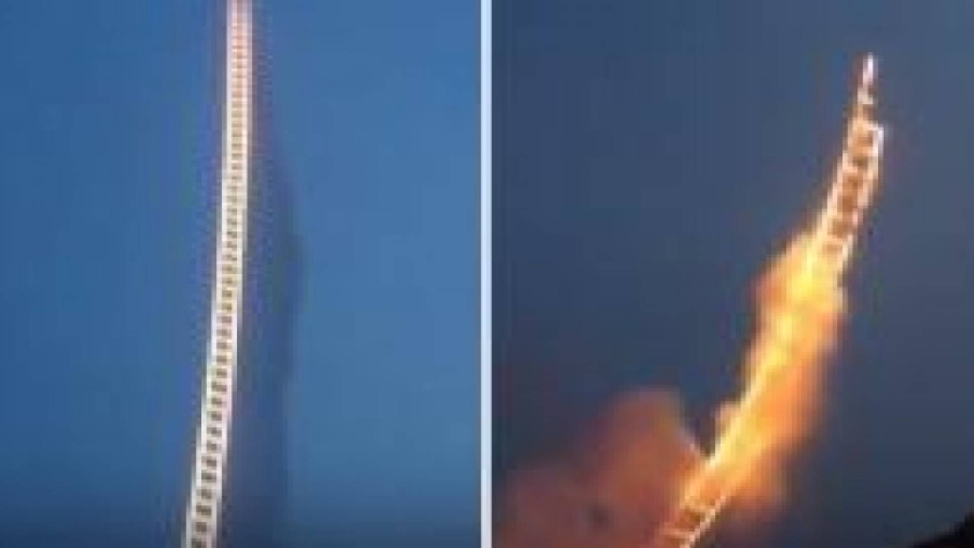 بالفيديو: سلم ناري يشق طريقه نحو السماء في الصين