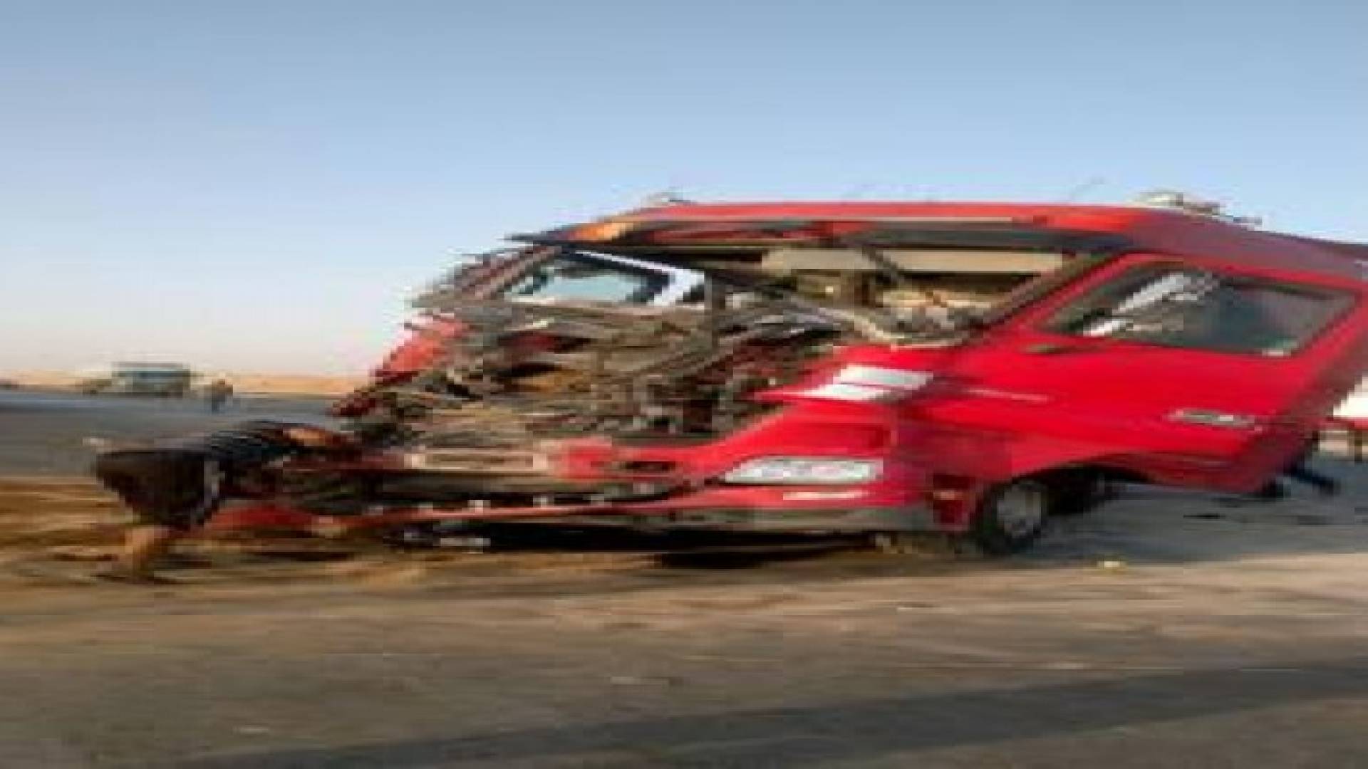 حادث سير على الطريق الصحراوي جنوب المملكة