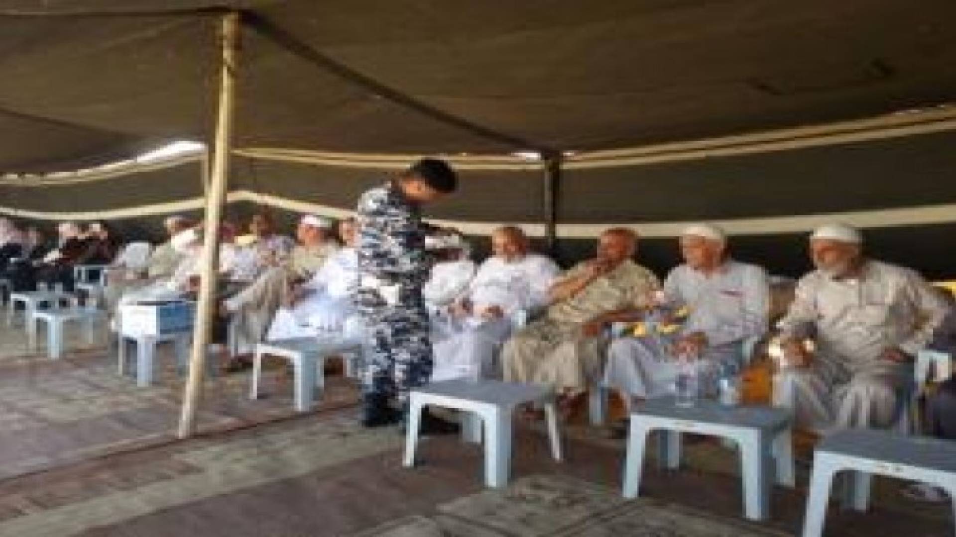 الدوريات الخارجية تستقبل الحجاج عبر محطة الابيض