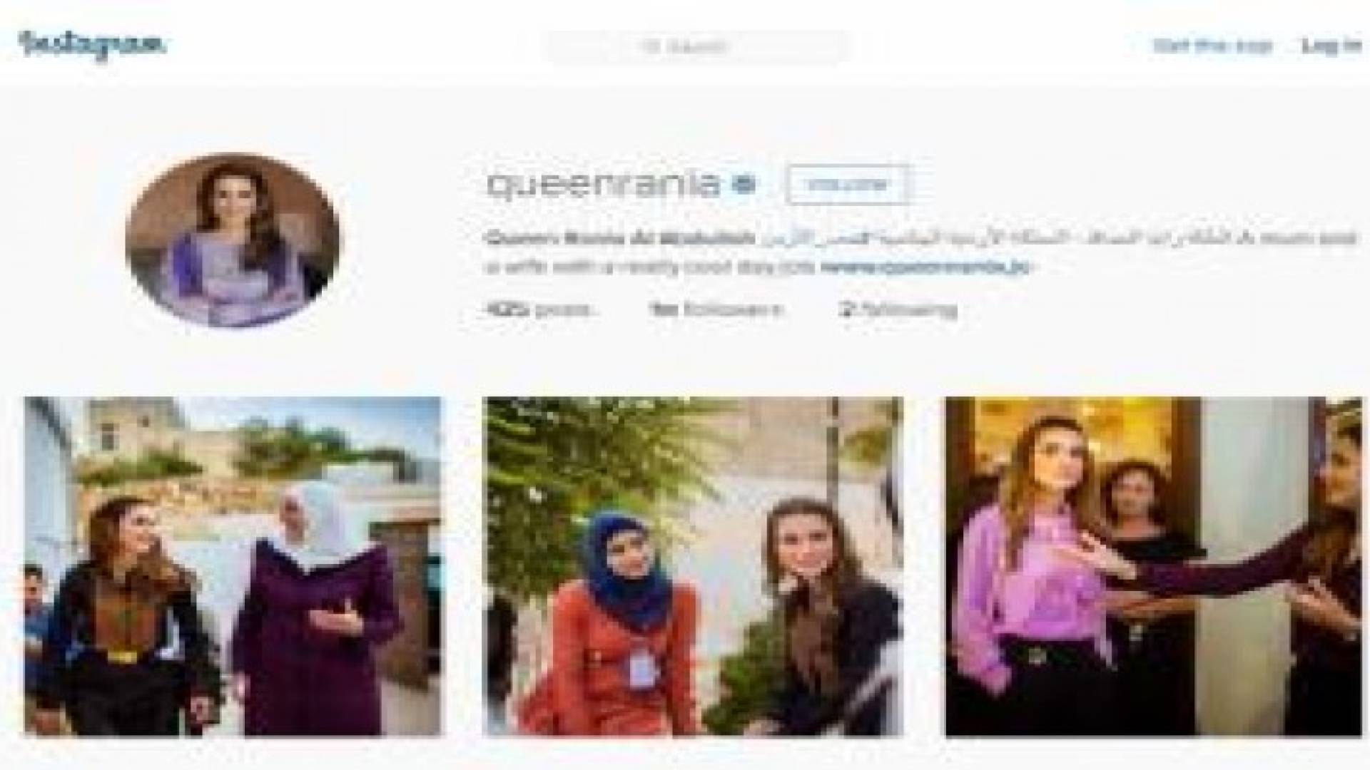 مليون متابع لحساب الملكة رانيا العبد الله على الانستغرام