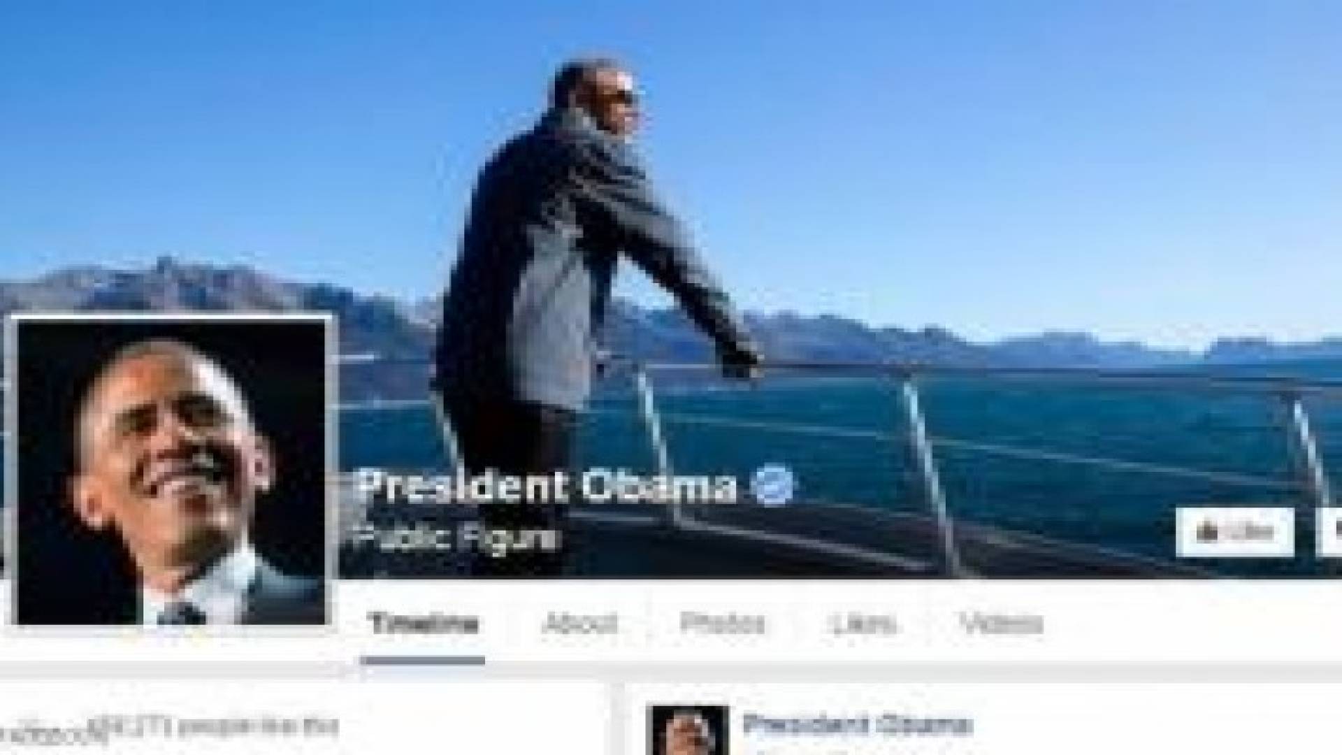 أوباما: أخيرا حصلت على صفحتي الخاصة بـ"فيسبوك"..صورة