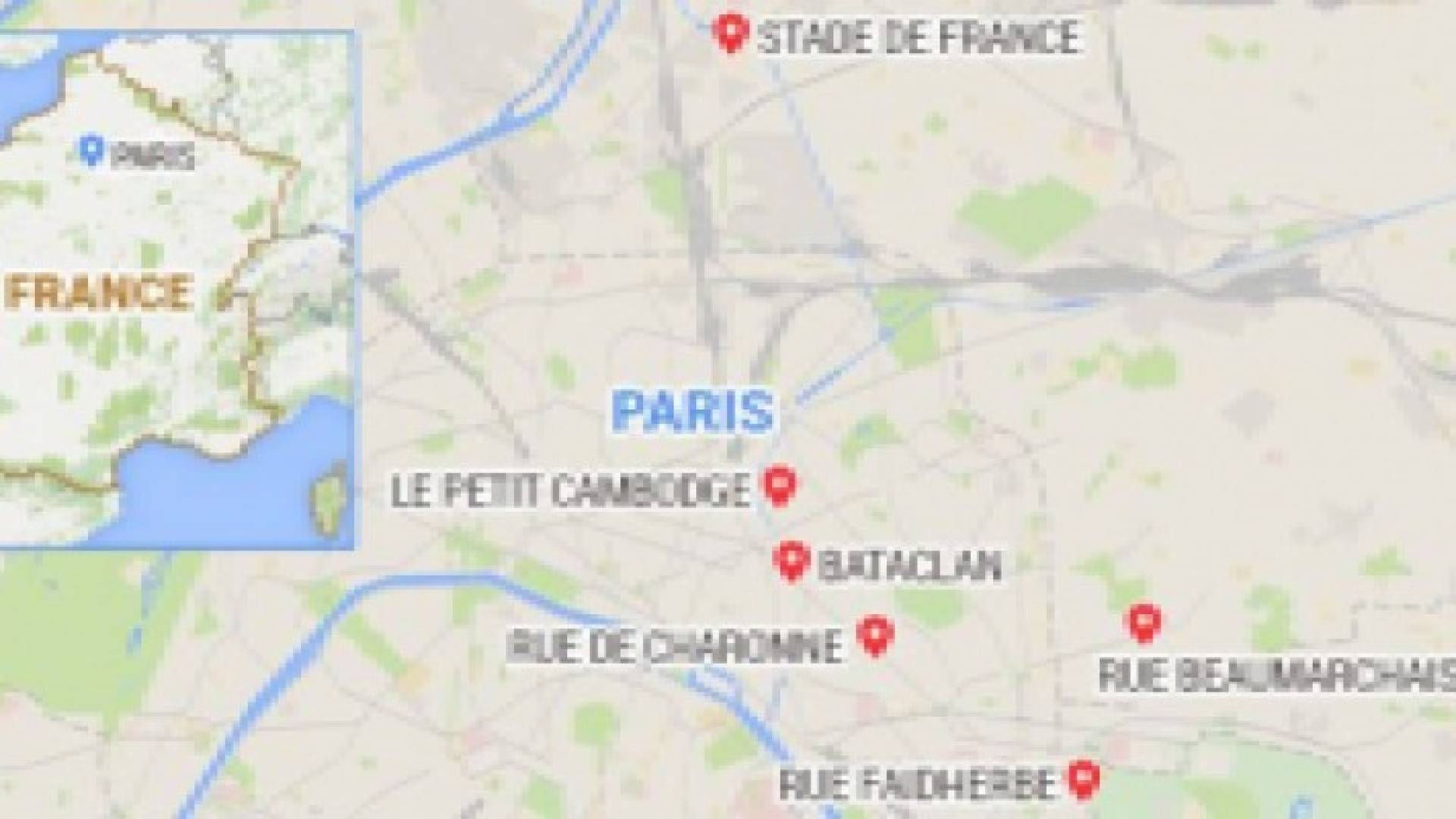 تعرف على المواقع التي استهدفتها اعتداءات باريس ..صورة وتفاصيل