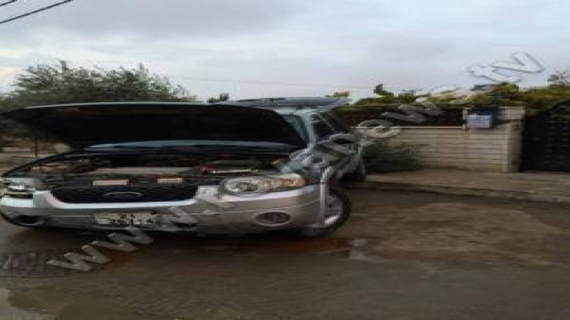 بالصور: اصابة سيدة في حادث تصادم في اربد