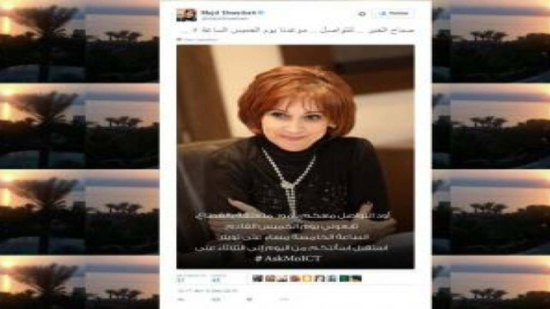 الوزيرة شويكة سترد على المواطنين عبر تويتر ..صور