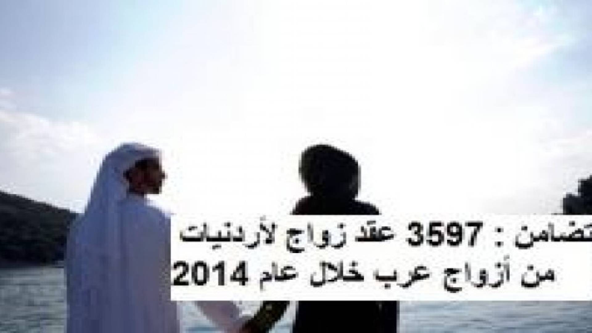 نحو 81 ألف عقد زواج منها  3597 زواج أردنيات من عرب في 2014