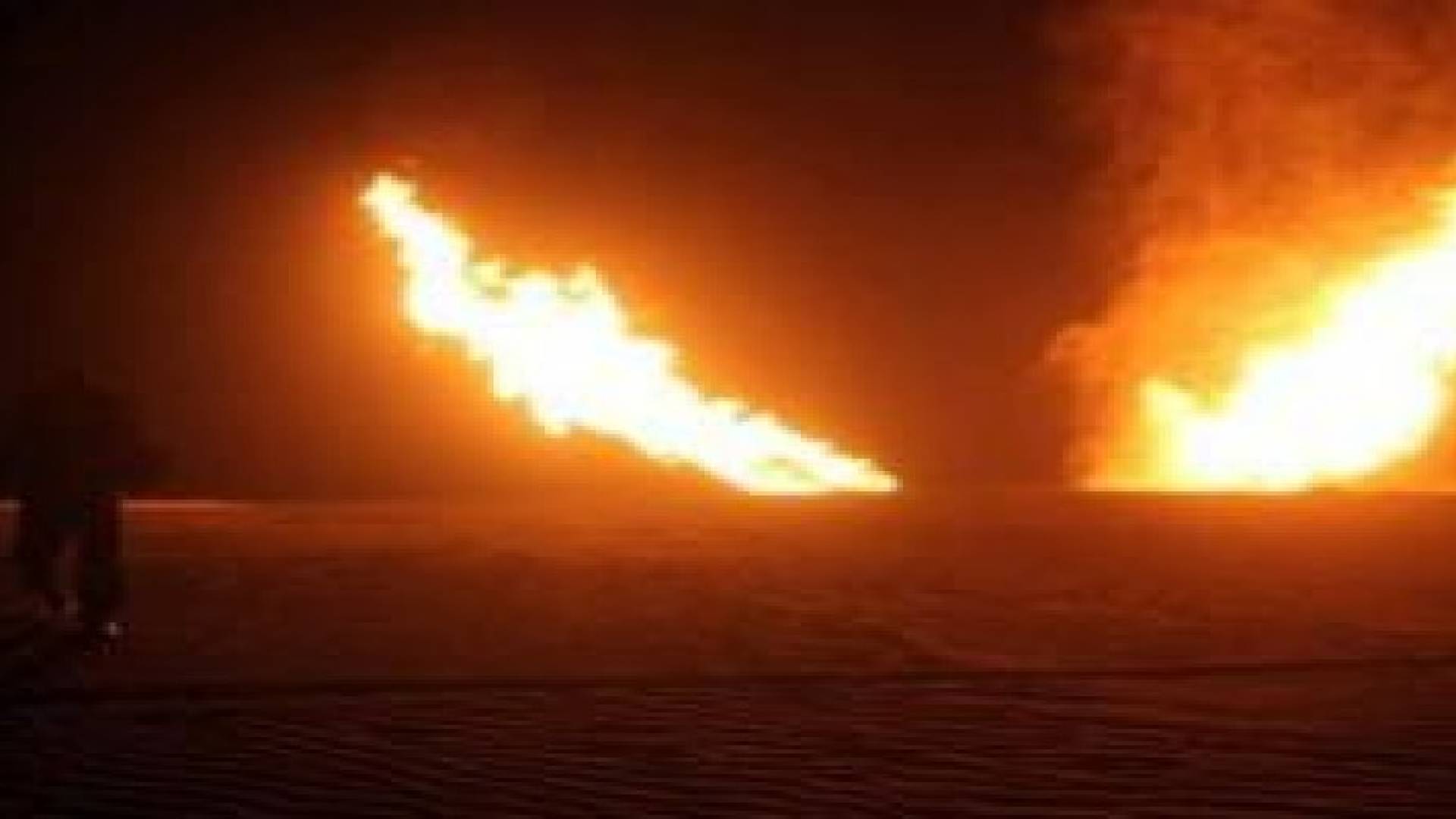 انفجار ضخم بمحيط خط الغاز بمدينة دمياط