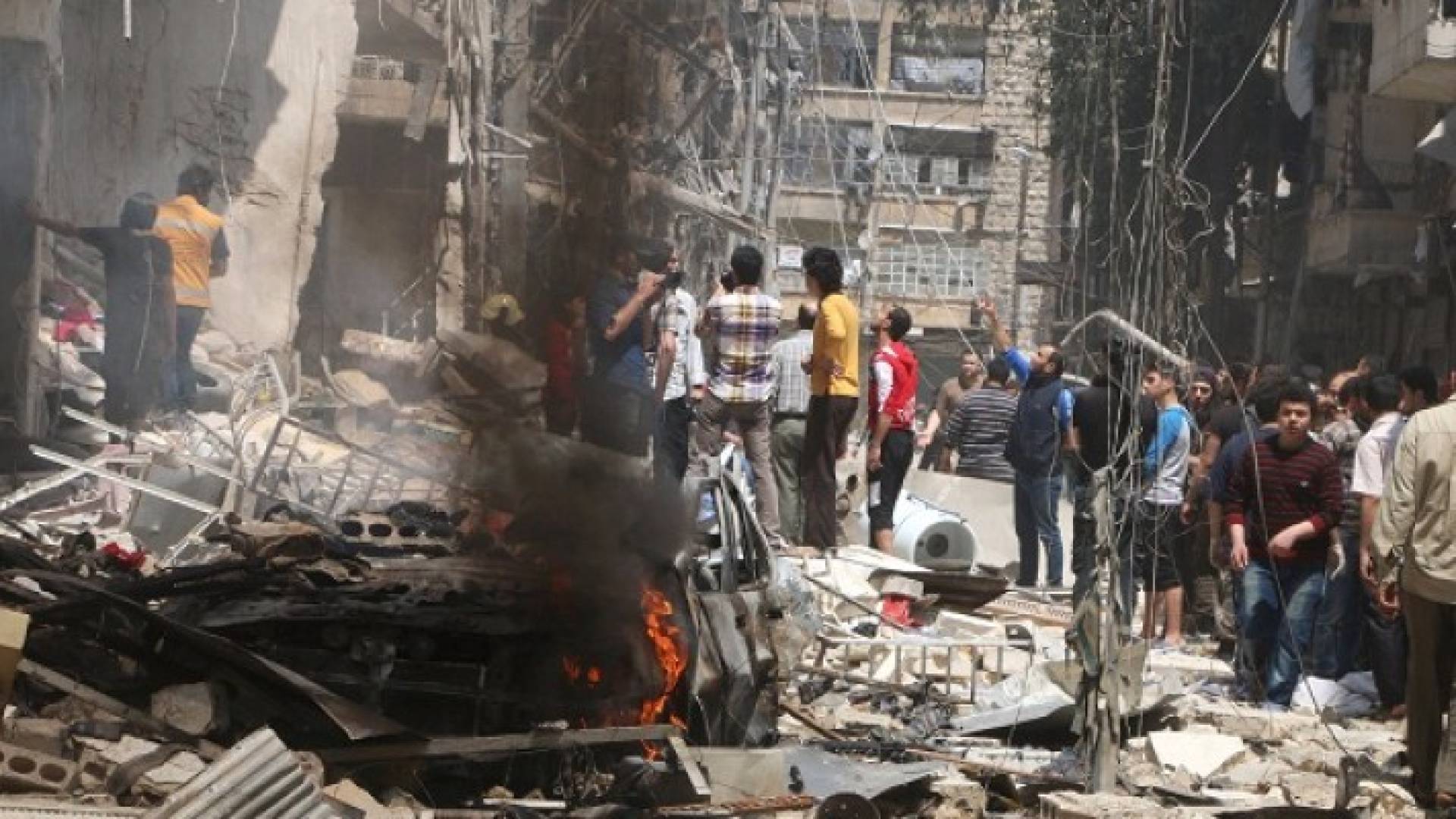 آثار الدمار في مدينة حلب السورية