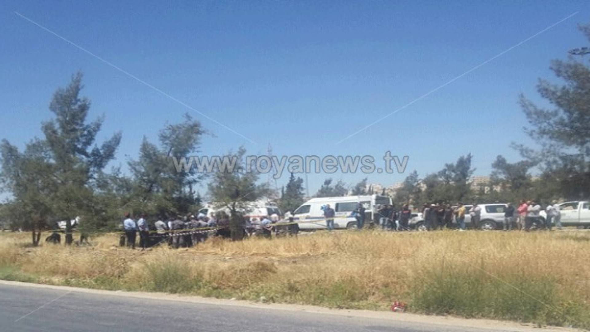 الصورة من مكان المداهمة الأمنية بالقرب من الدوار السابع