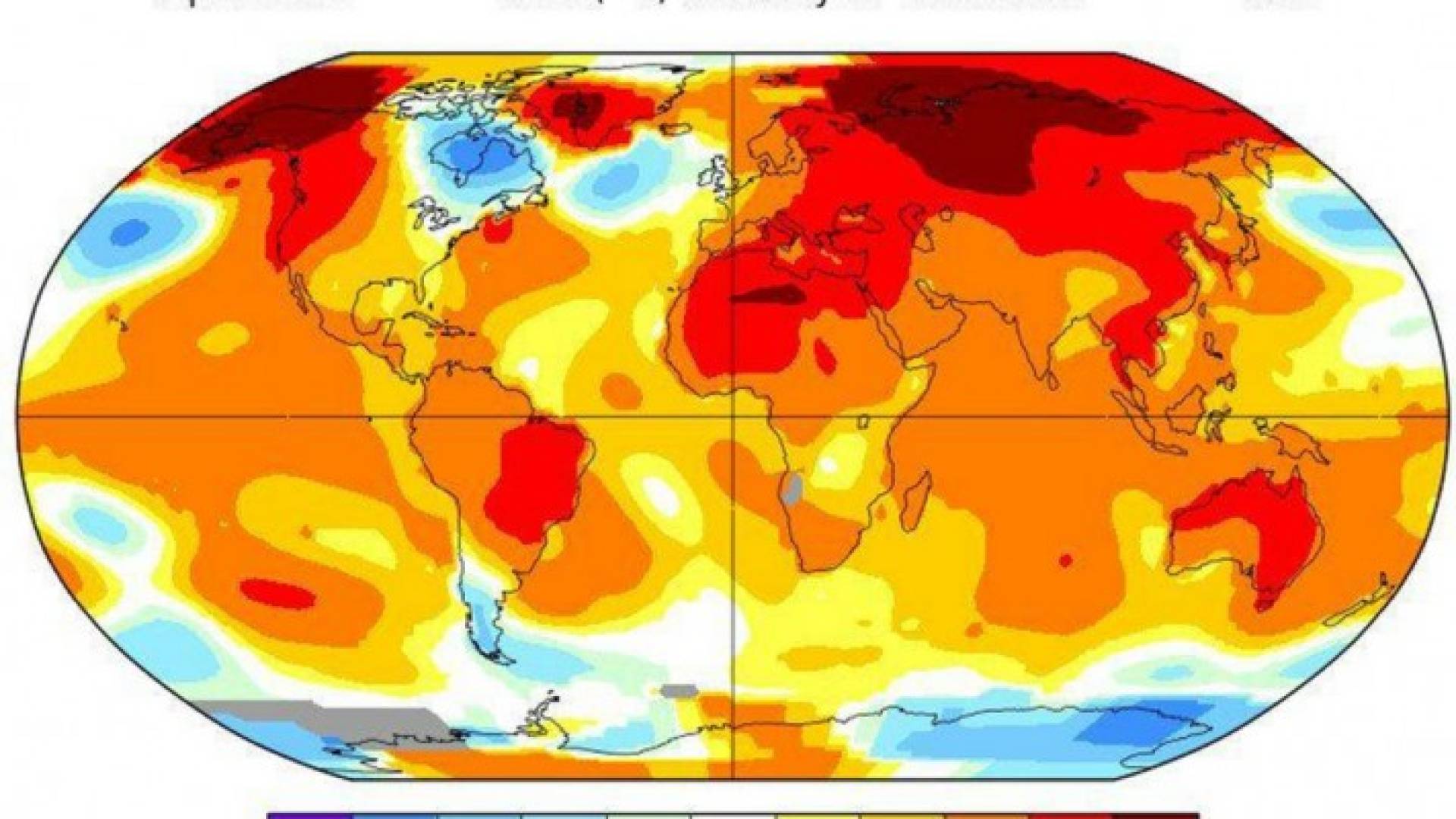صورة توضح الارتفاع الكبير في درجات الحرارة خلال أبريل 2016 - ناسا 