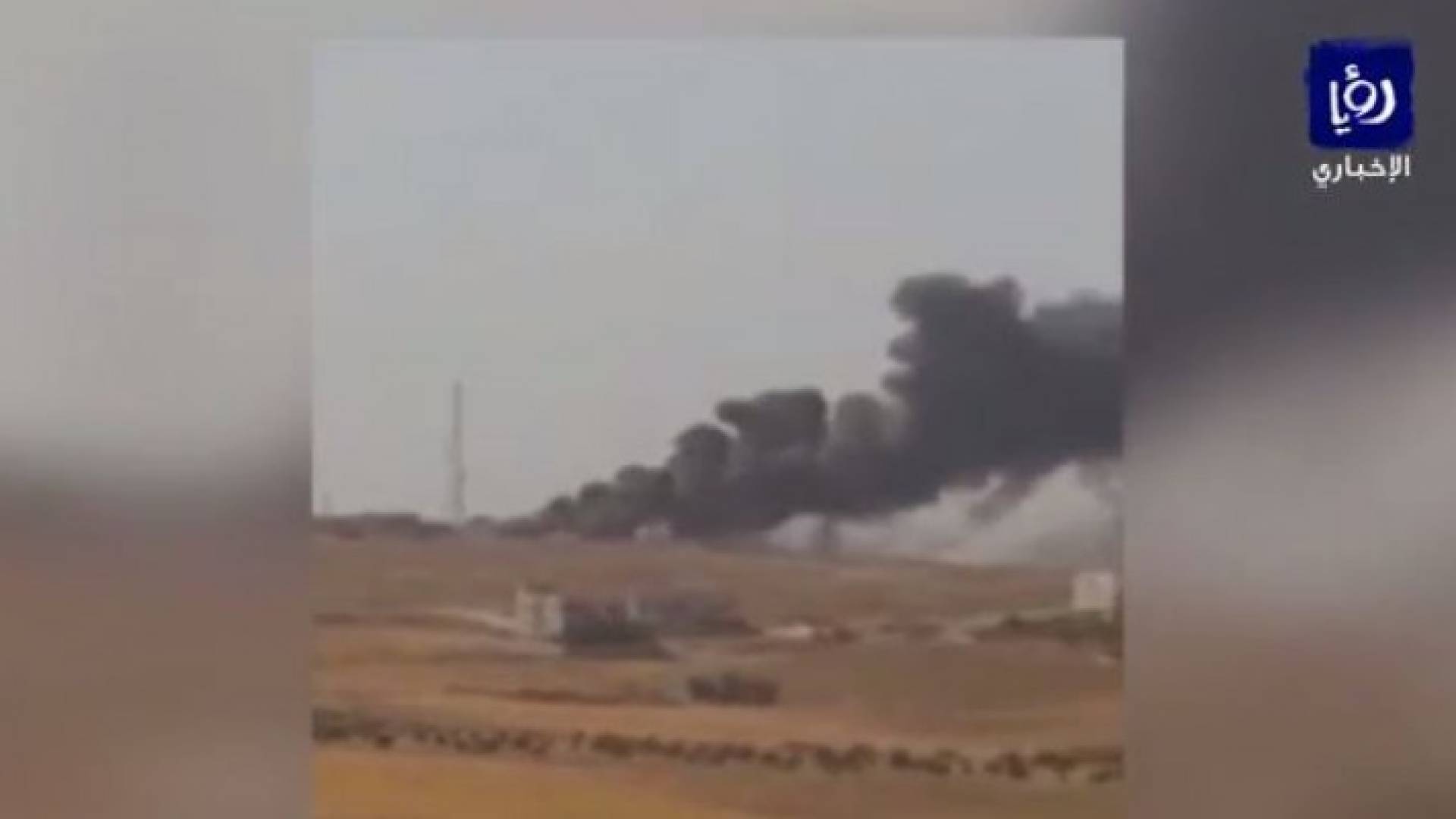 بالفيديو: حريق بالقرب من مصنع شرقي العاصمة