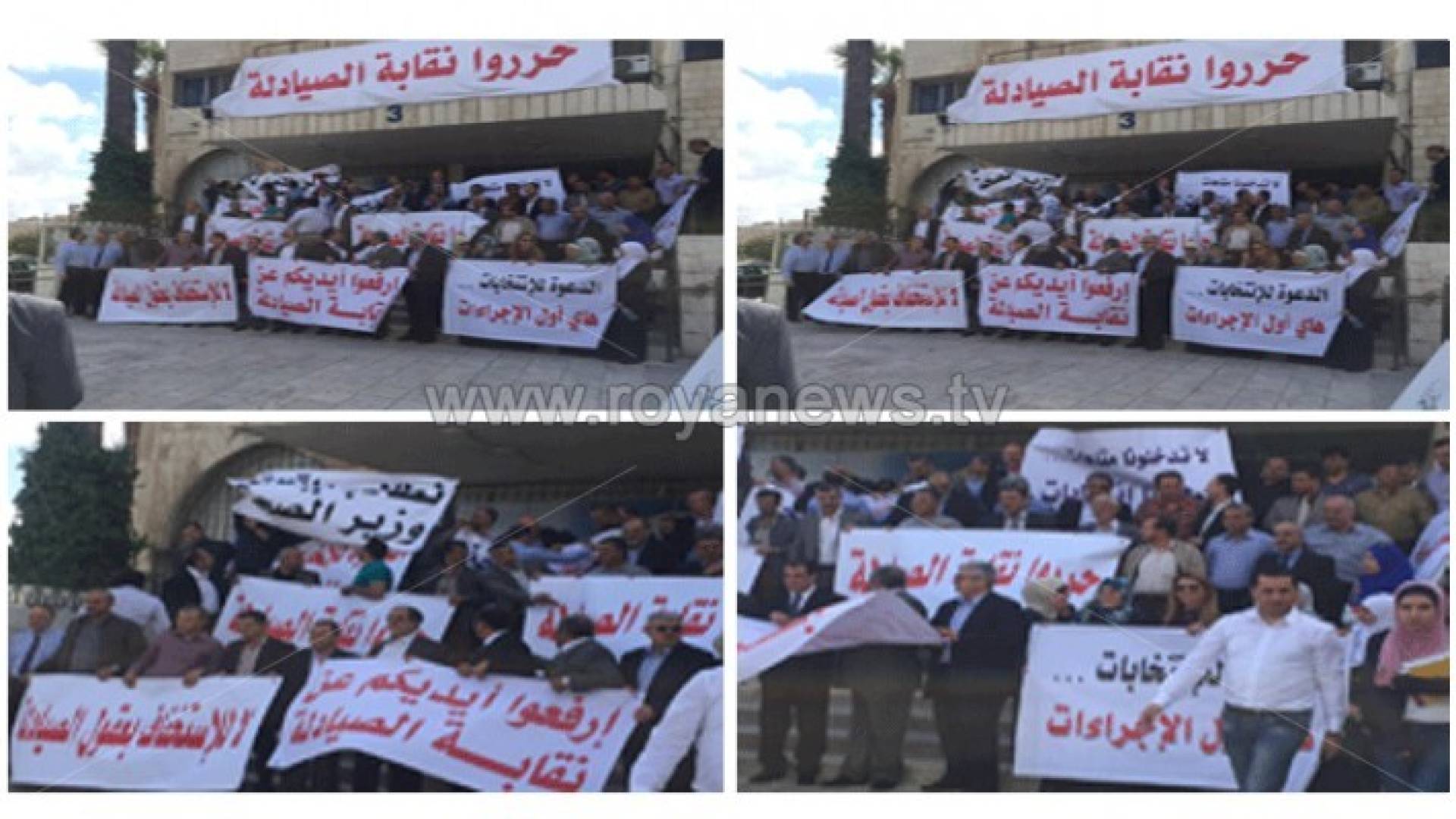 الصيادلة يعتصمون ضد قرار تأجيل انتخابات نقابتهم