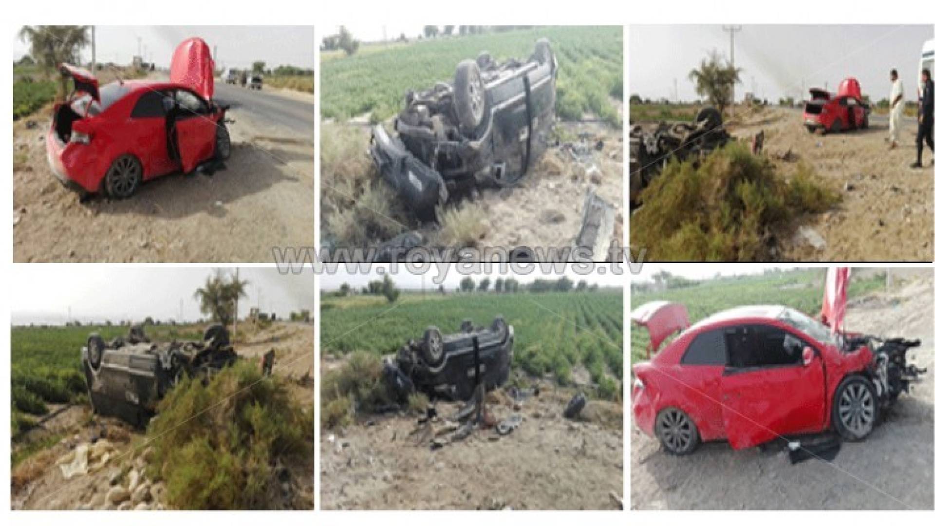 الكرك: وفاة وإصابة ثلاثة آخرين بحادث تصادم ..صور