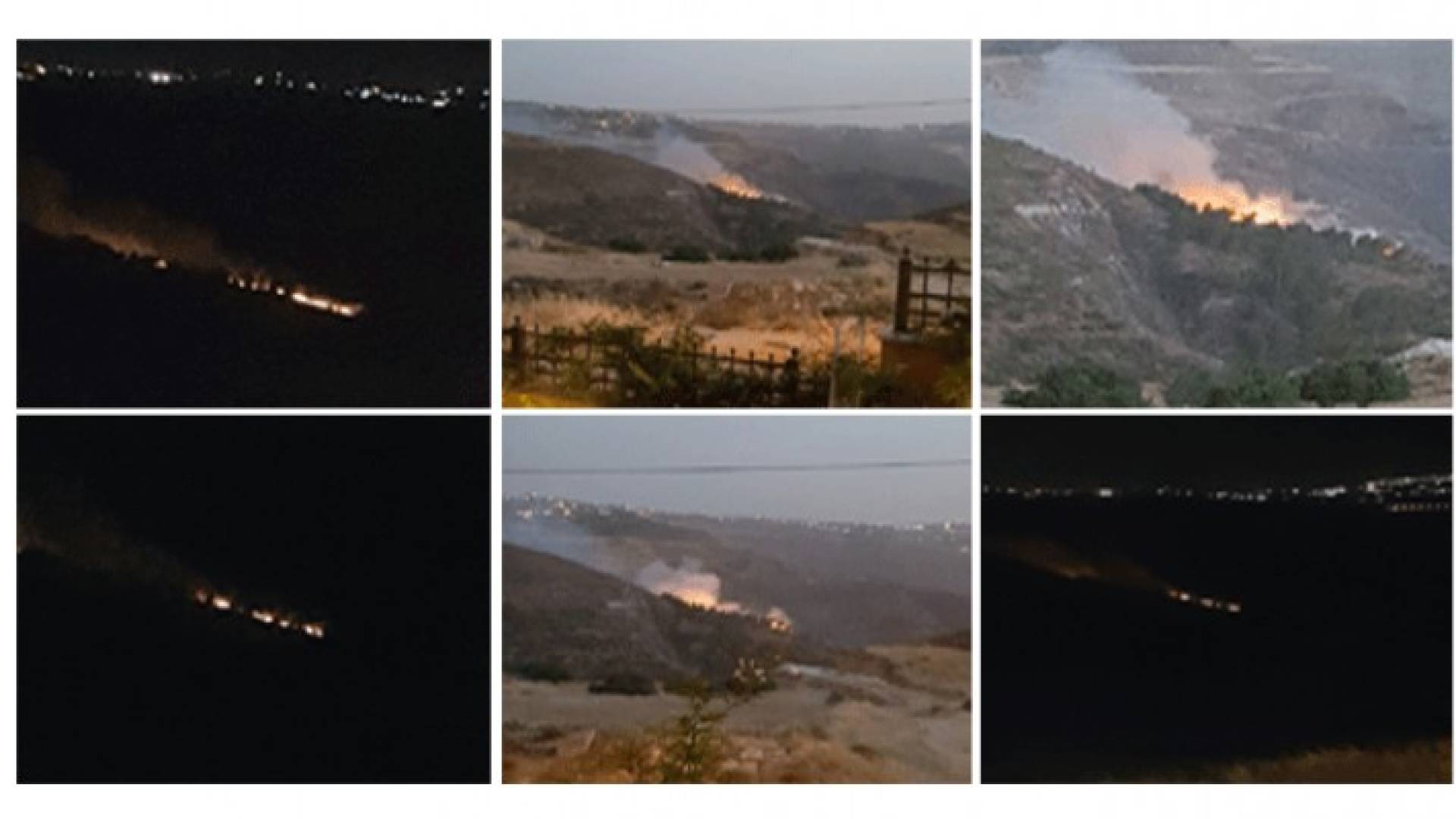 حريق يطال أشجارا حرجية بمرج الحمام .. صور